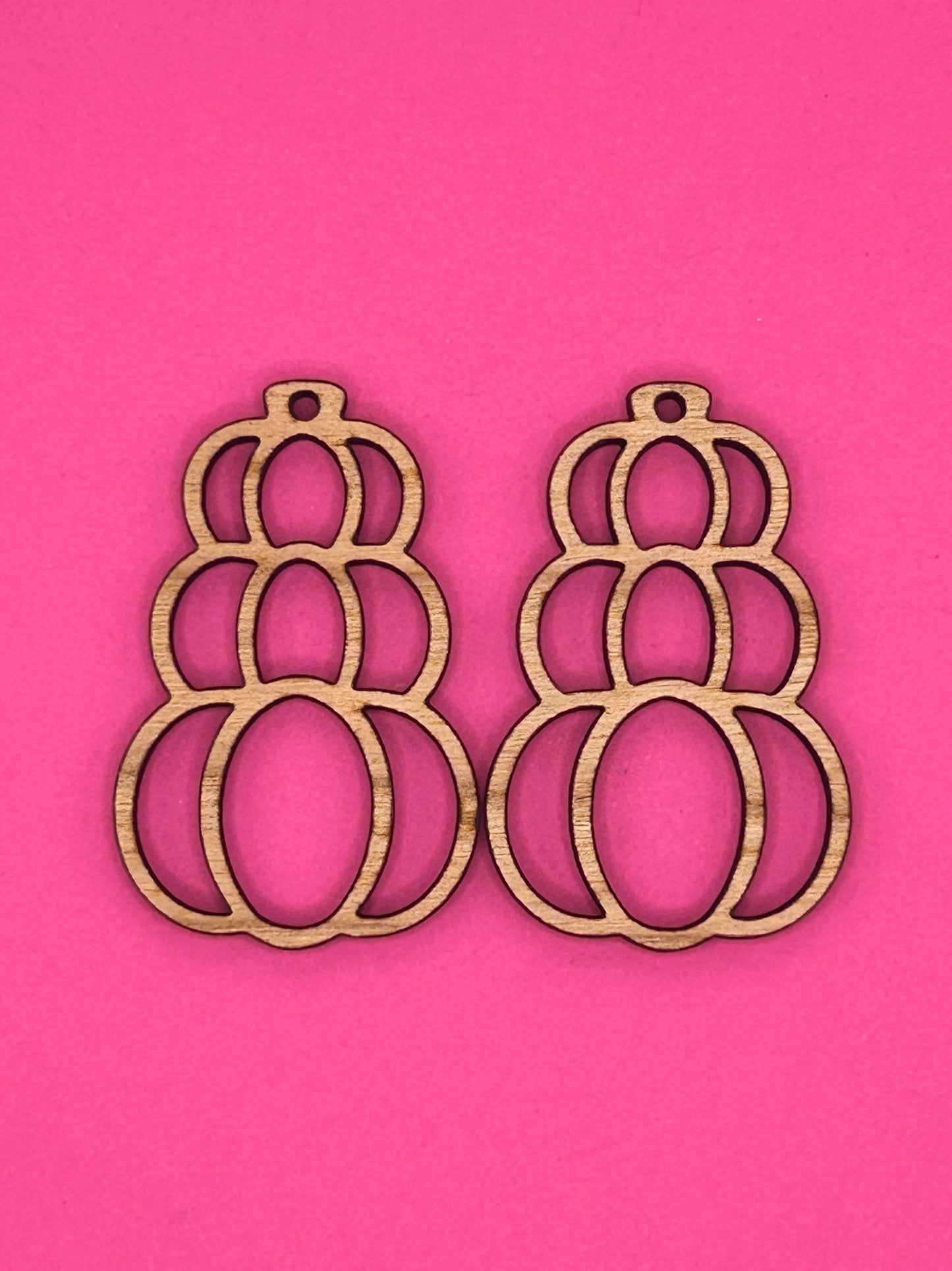 Blank 3 stack pumpkin wooden bezels