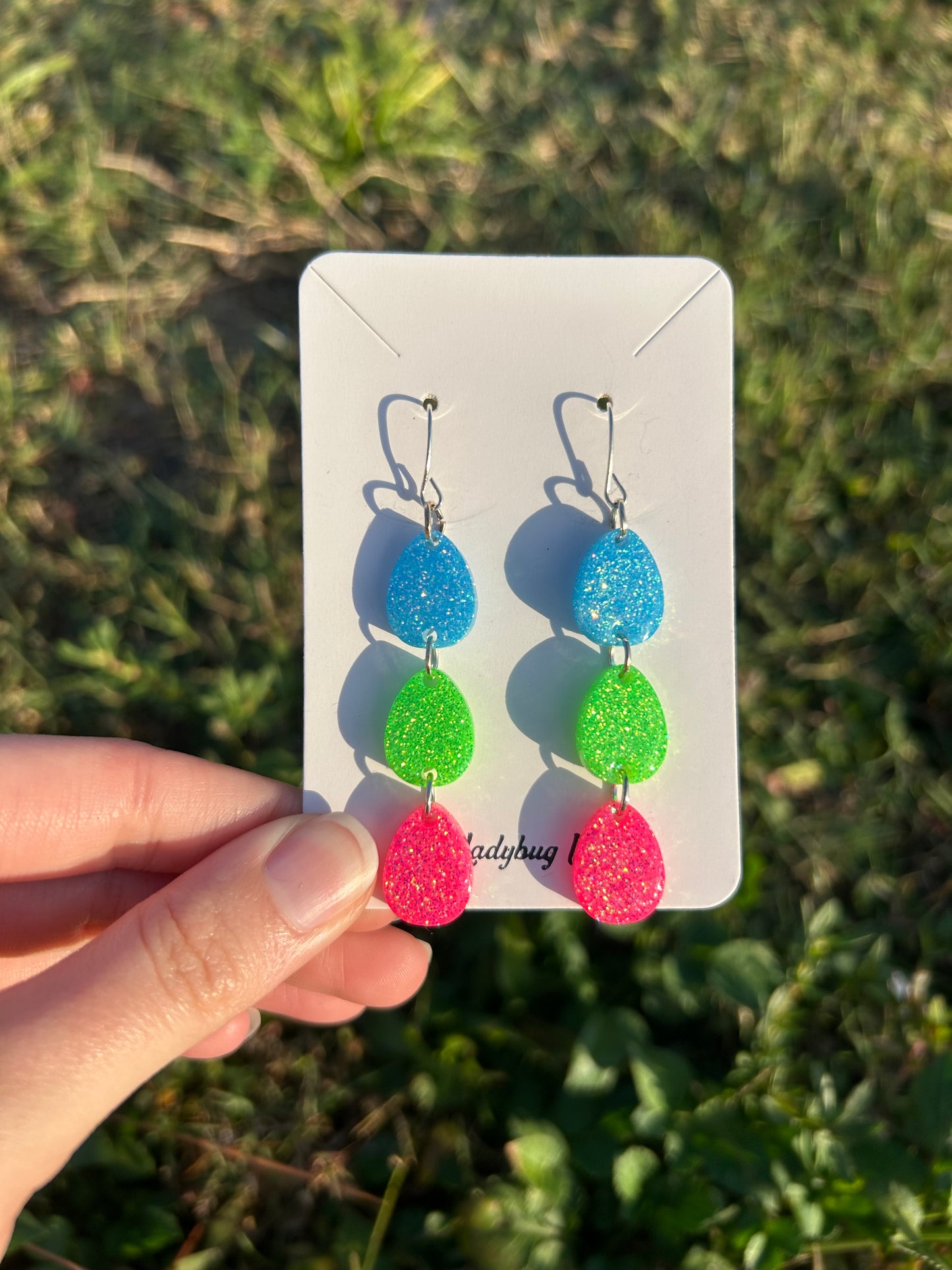 3-tier eggs earrings