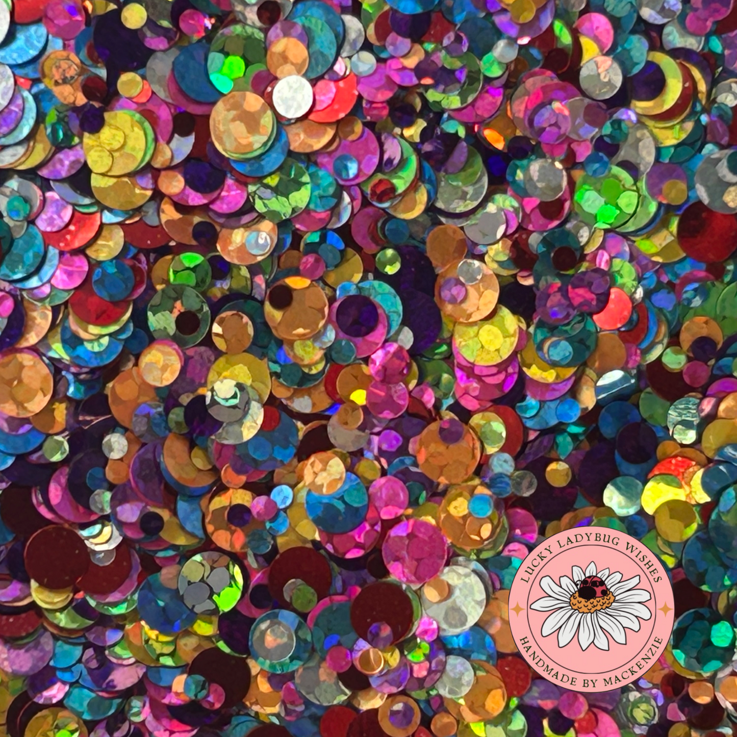 Rainbow Dots glitter