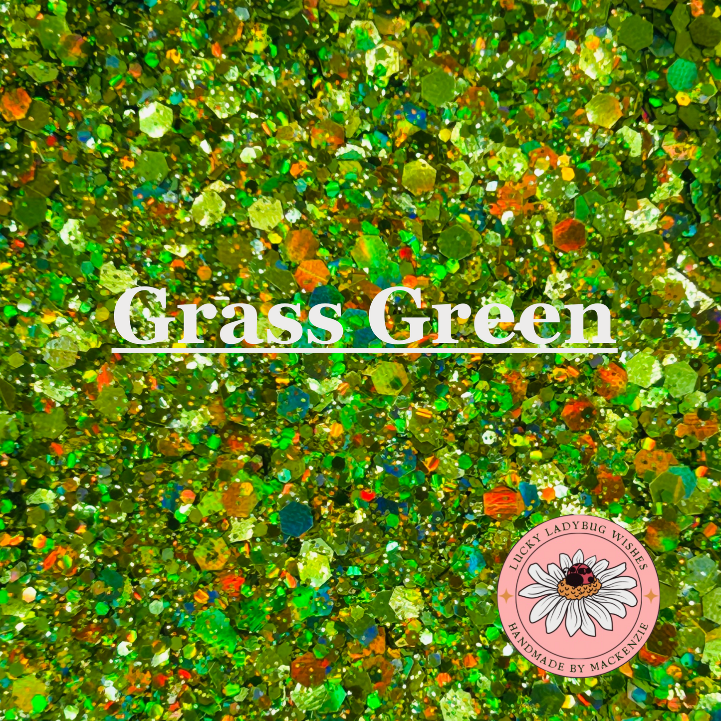 Grass Green Chunky Holographic glitter