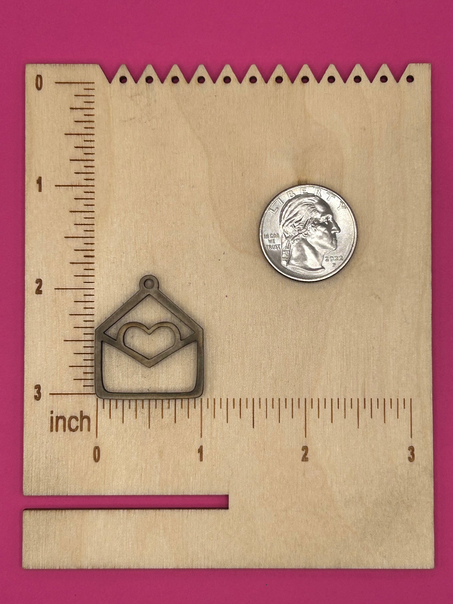 Blank love letter wooden bezel