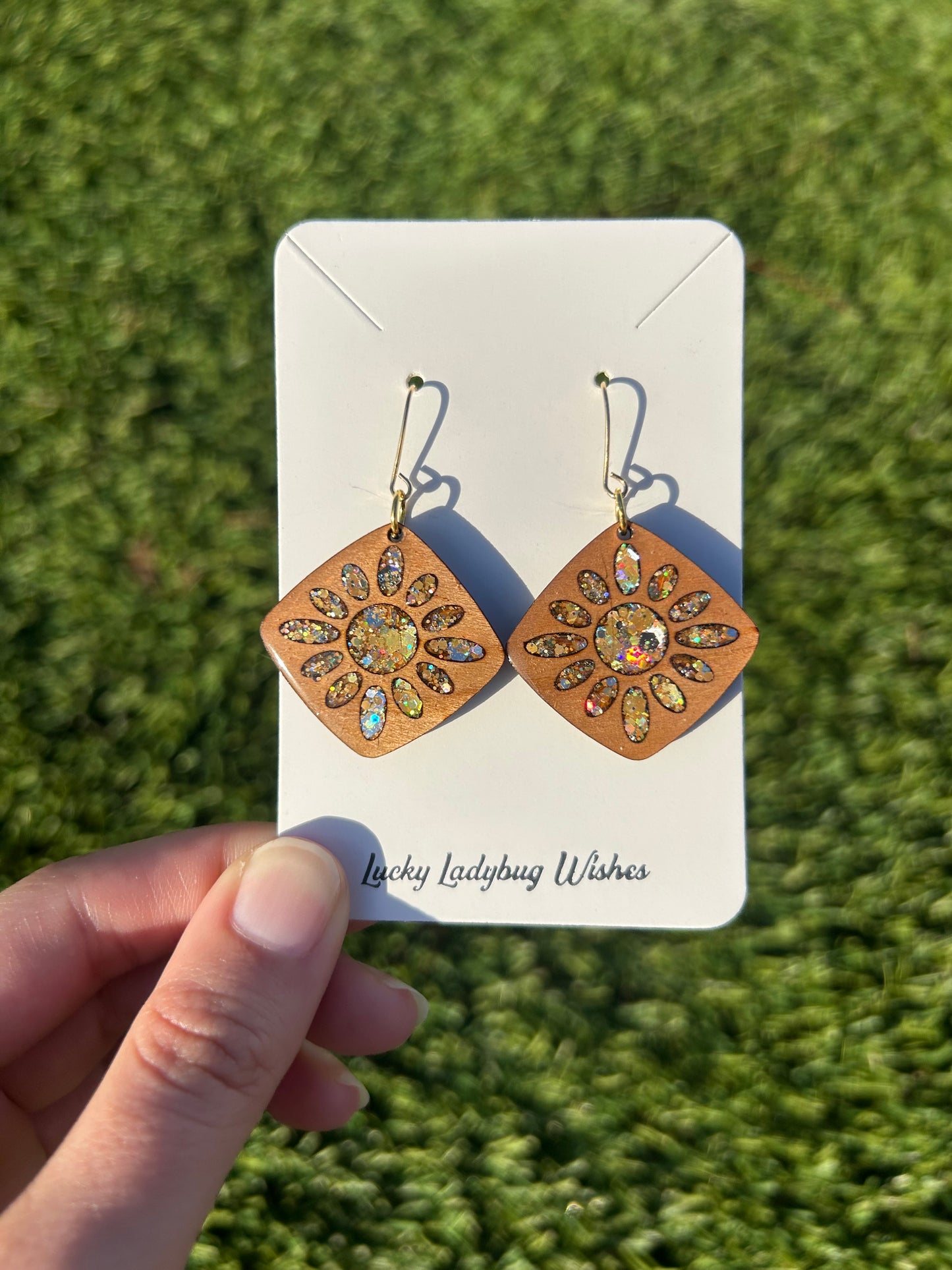 Oriana wooden earrings