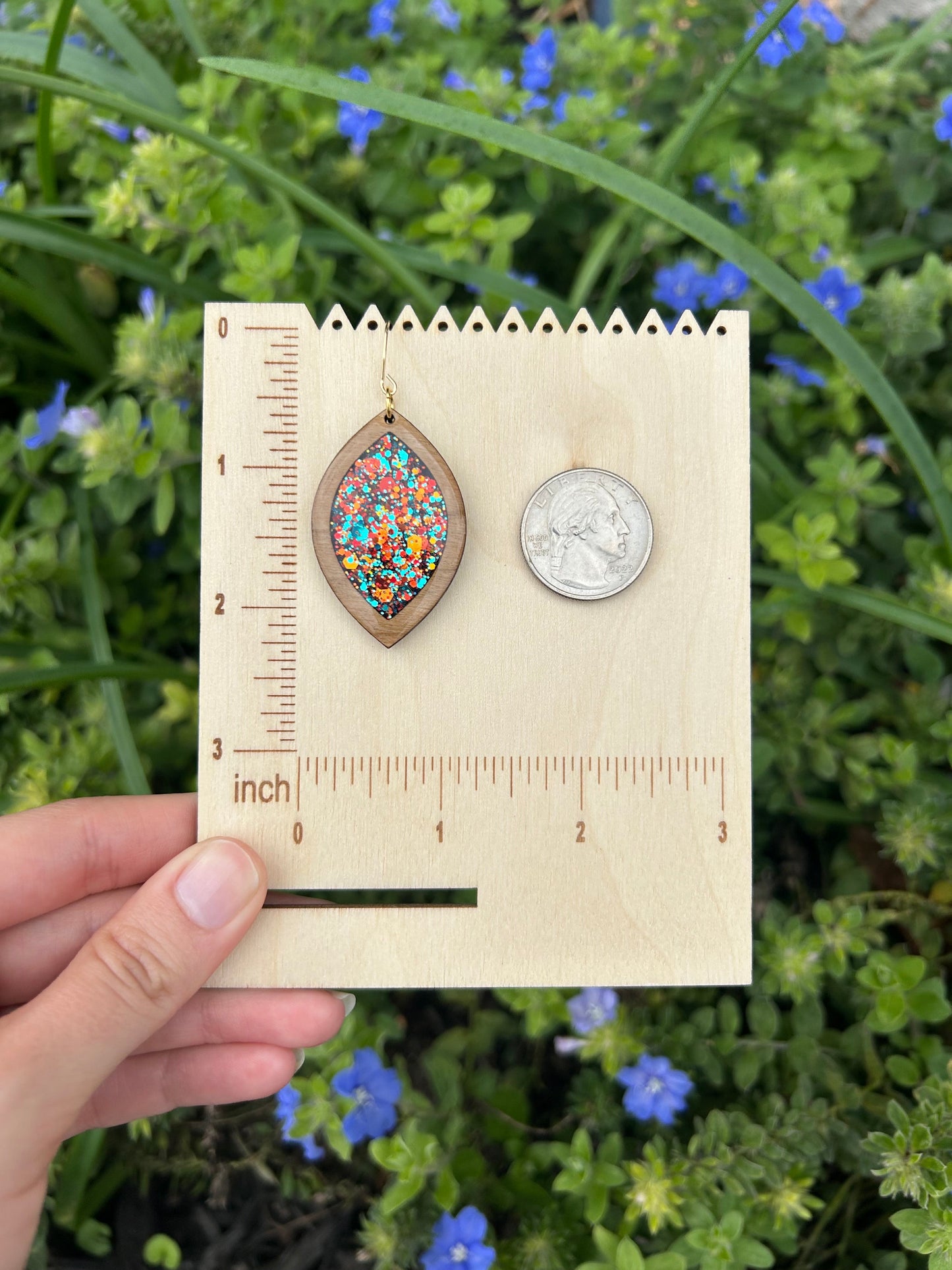 Faith wooden earrings