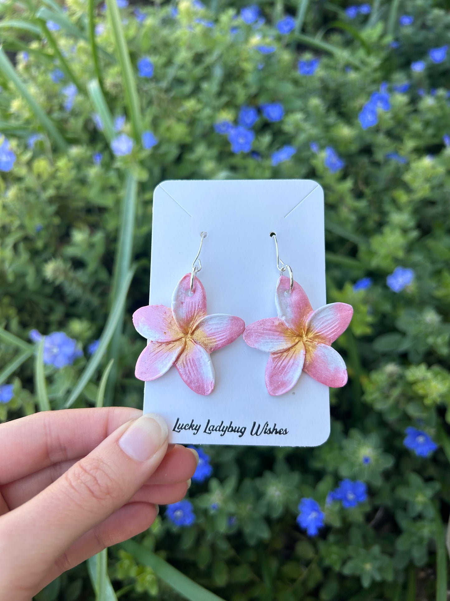Plumeria earrings