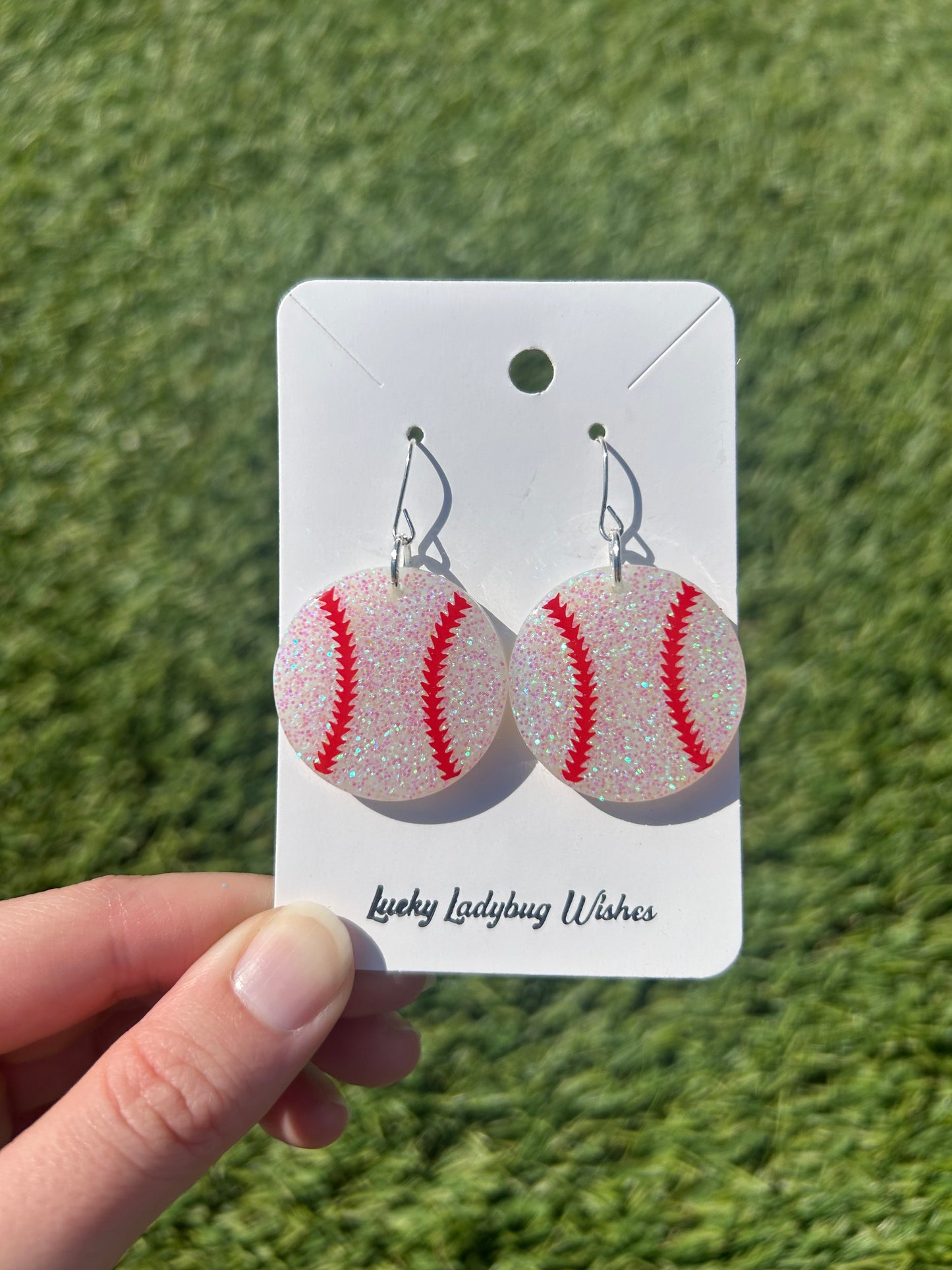 Baseball earrings