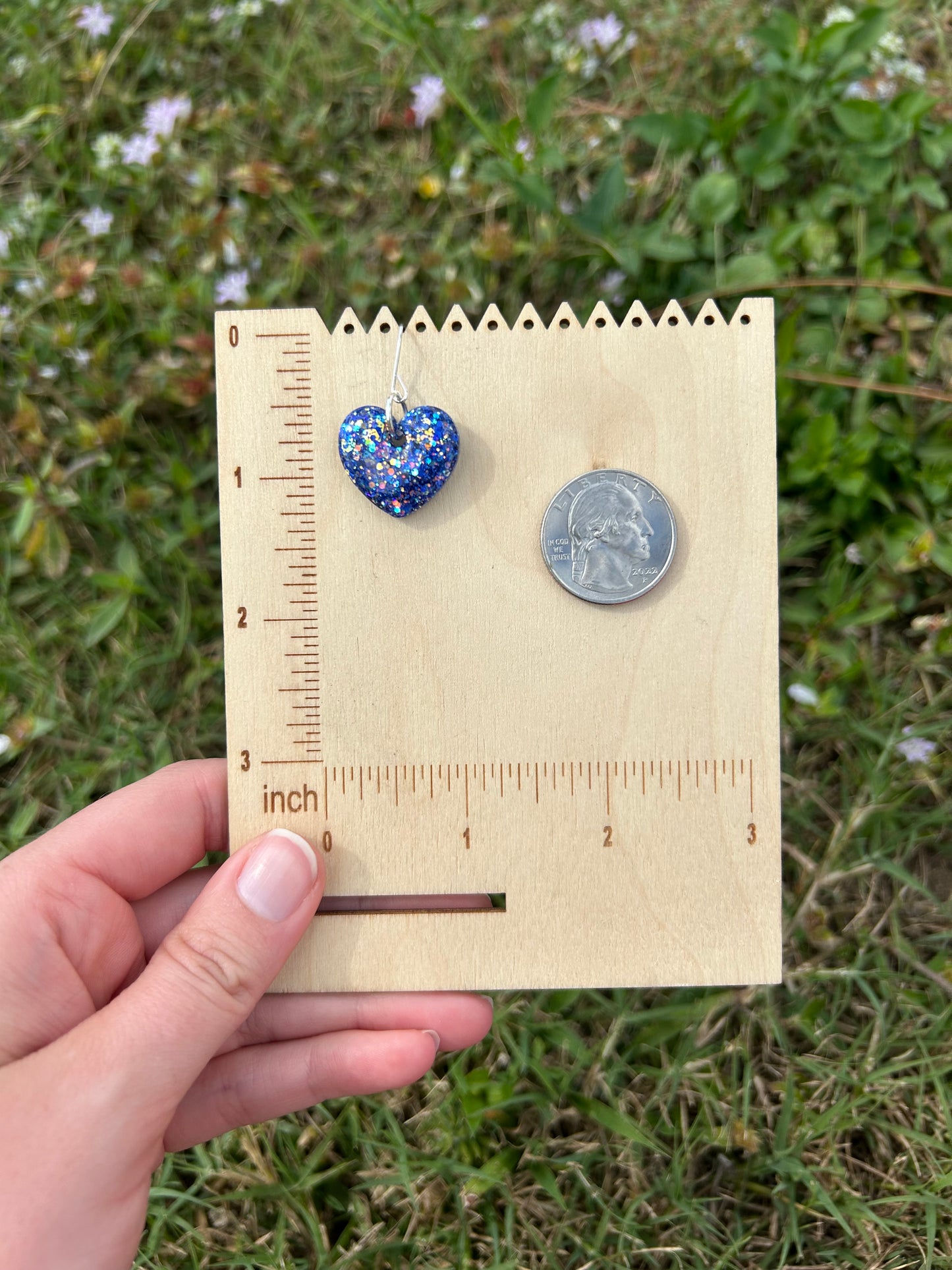 Small Blue jay earrings