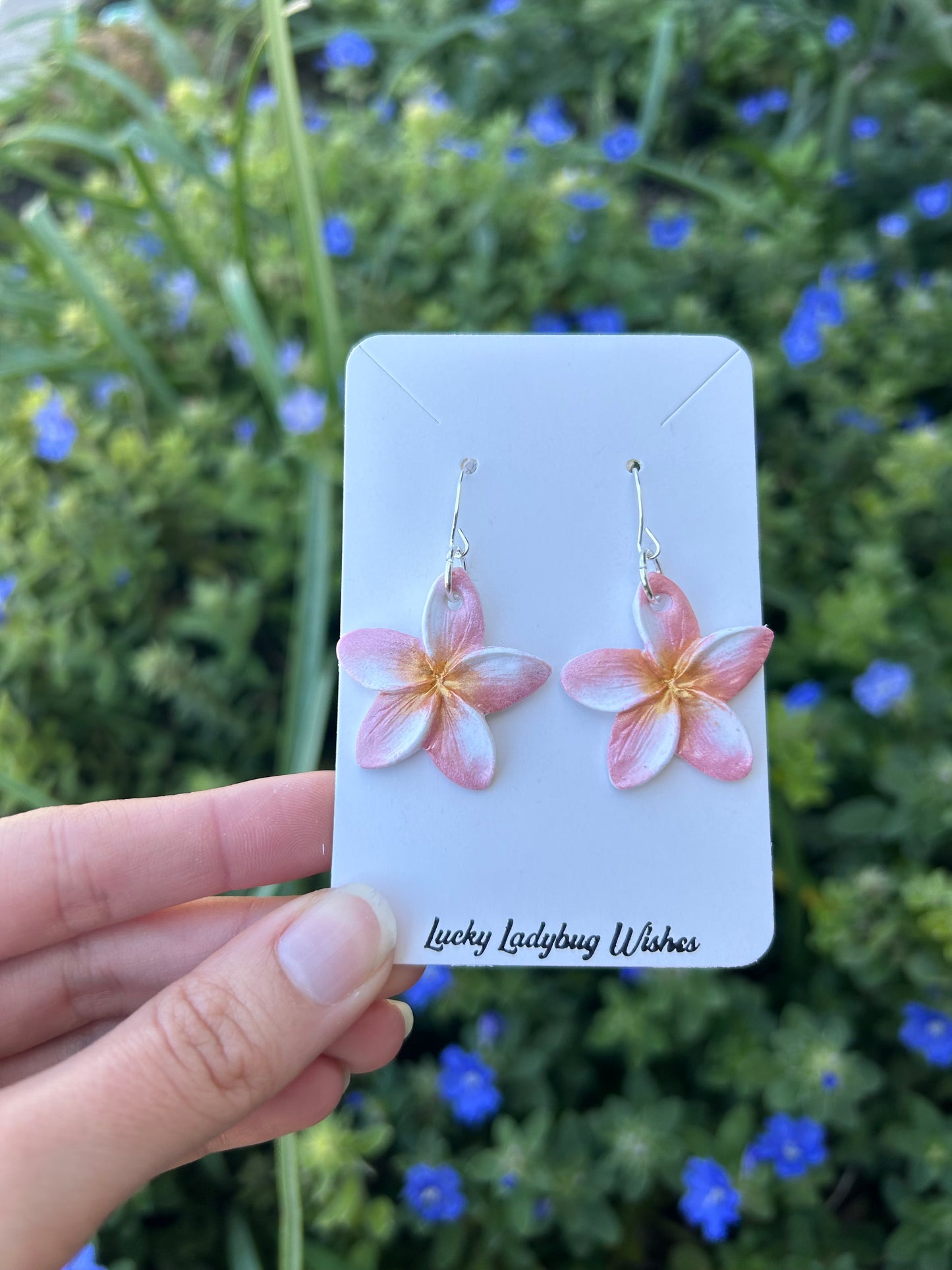 Plumeria earrings