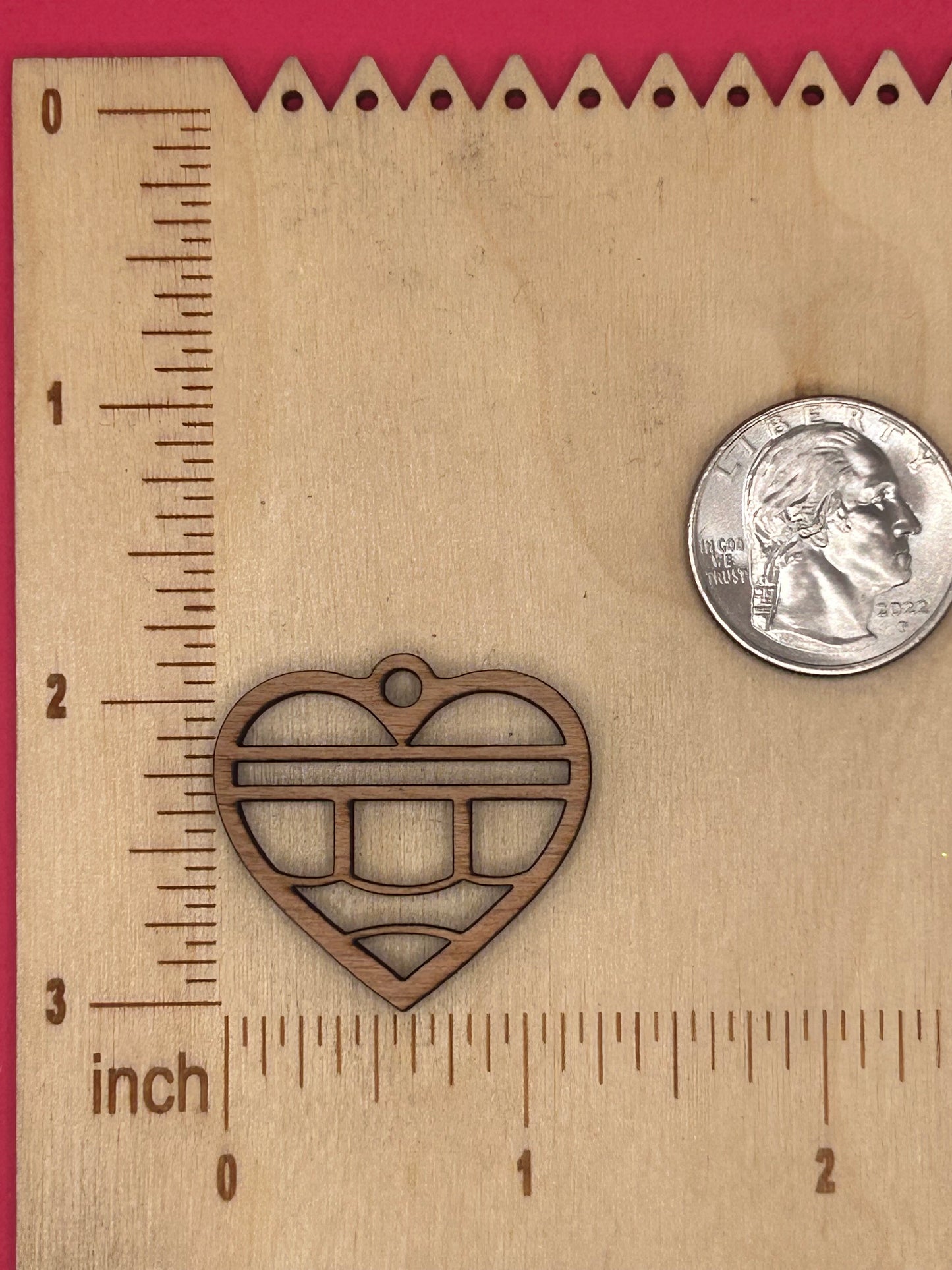 Blank Pencil Heart wooden bezel