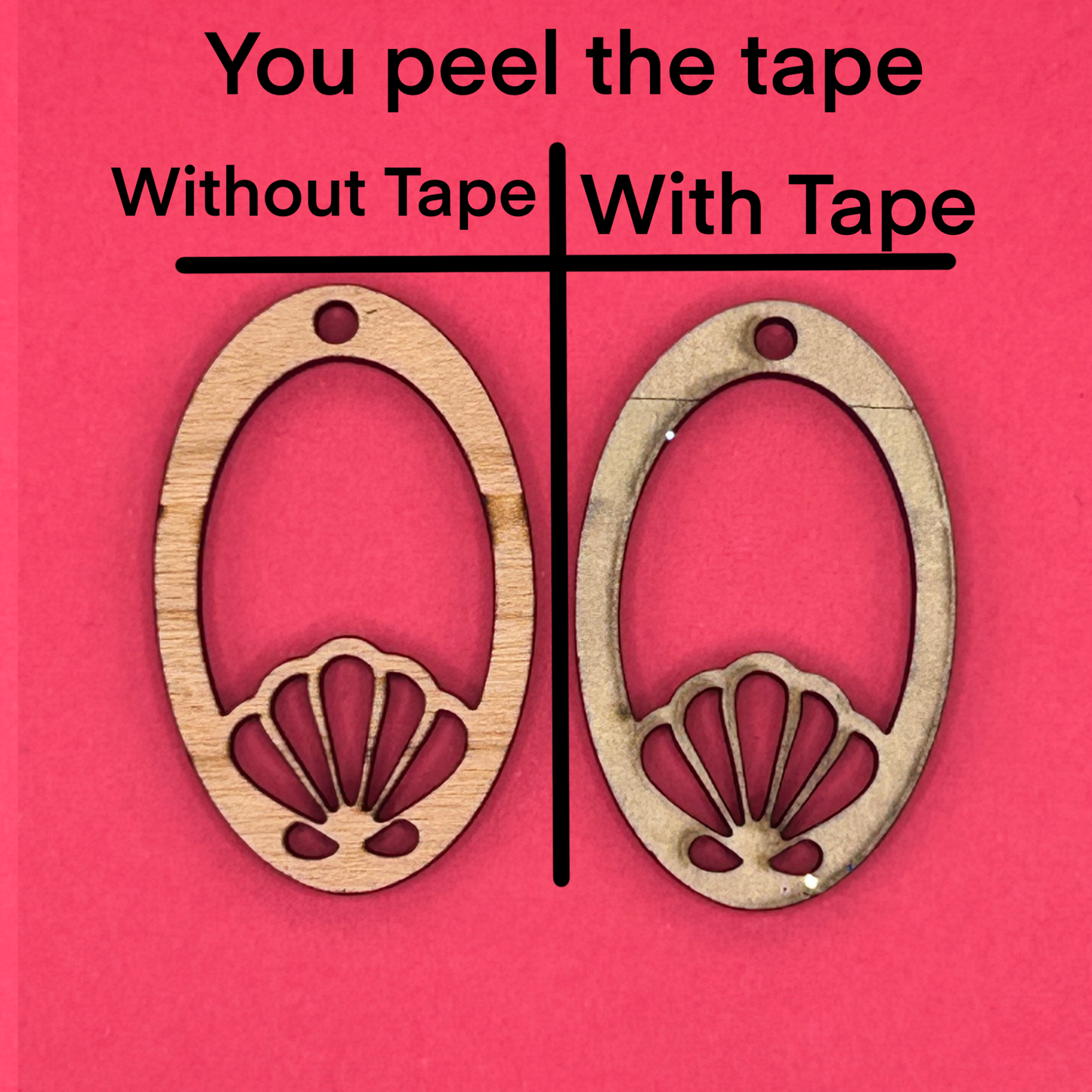 Blank Oval Shell wooden bezels