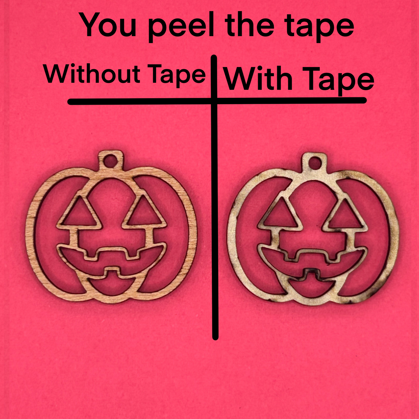 Blank Jack-O-Lantern Pumpkin wooden bezels