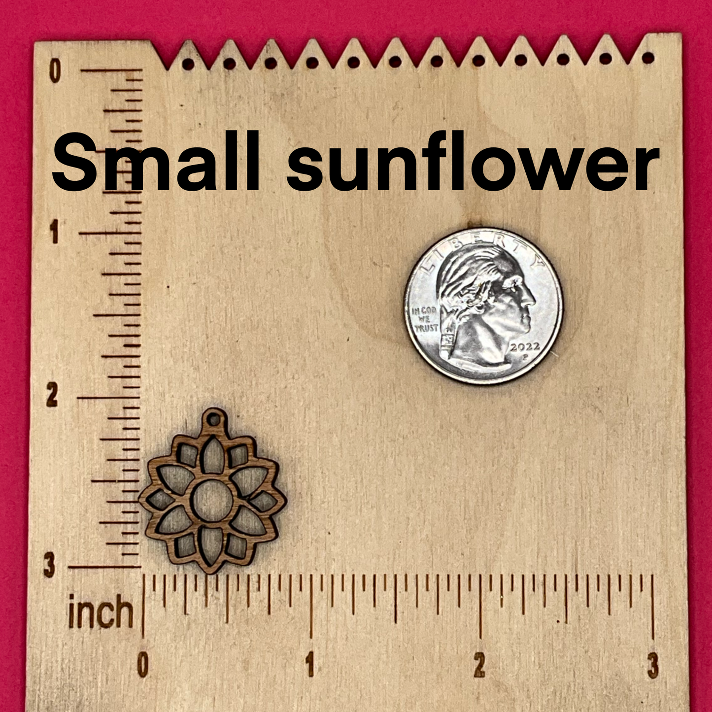 Blank sunflower wooden bezels