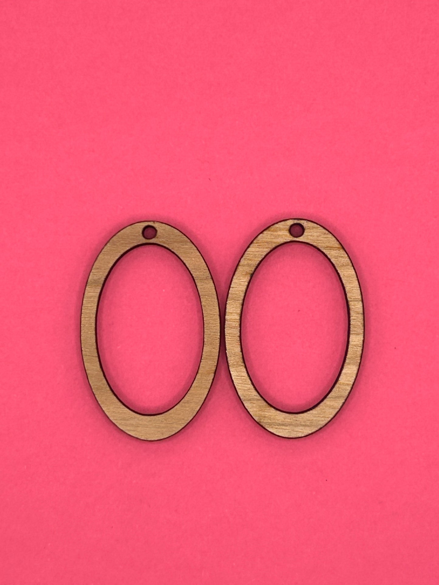 Blank oval wooden bezels