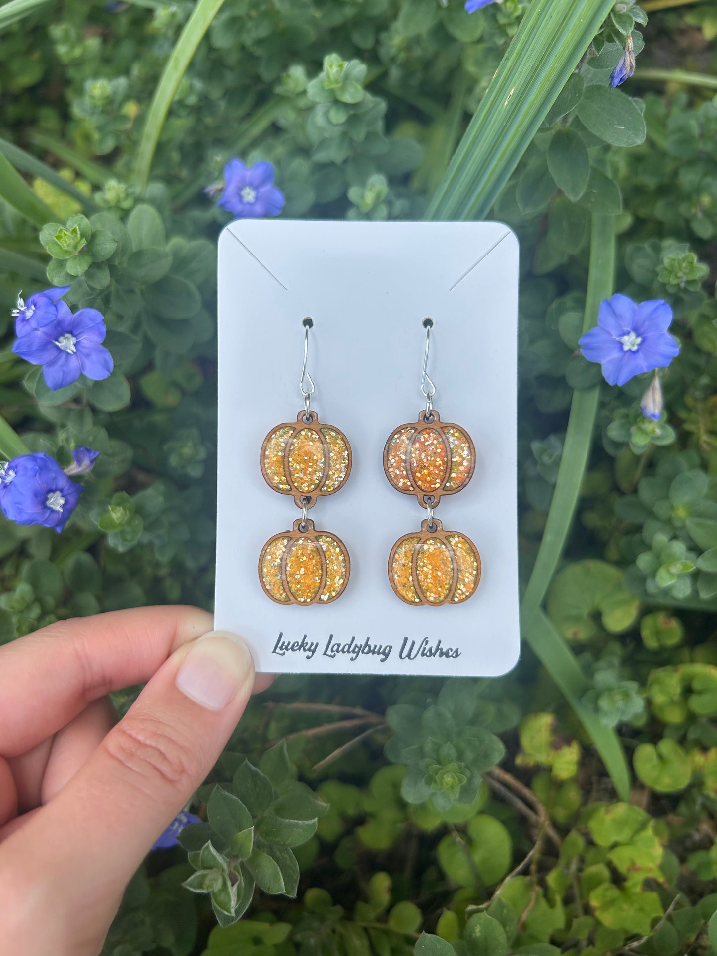 2 tier Pumpkin earrings