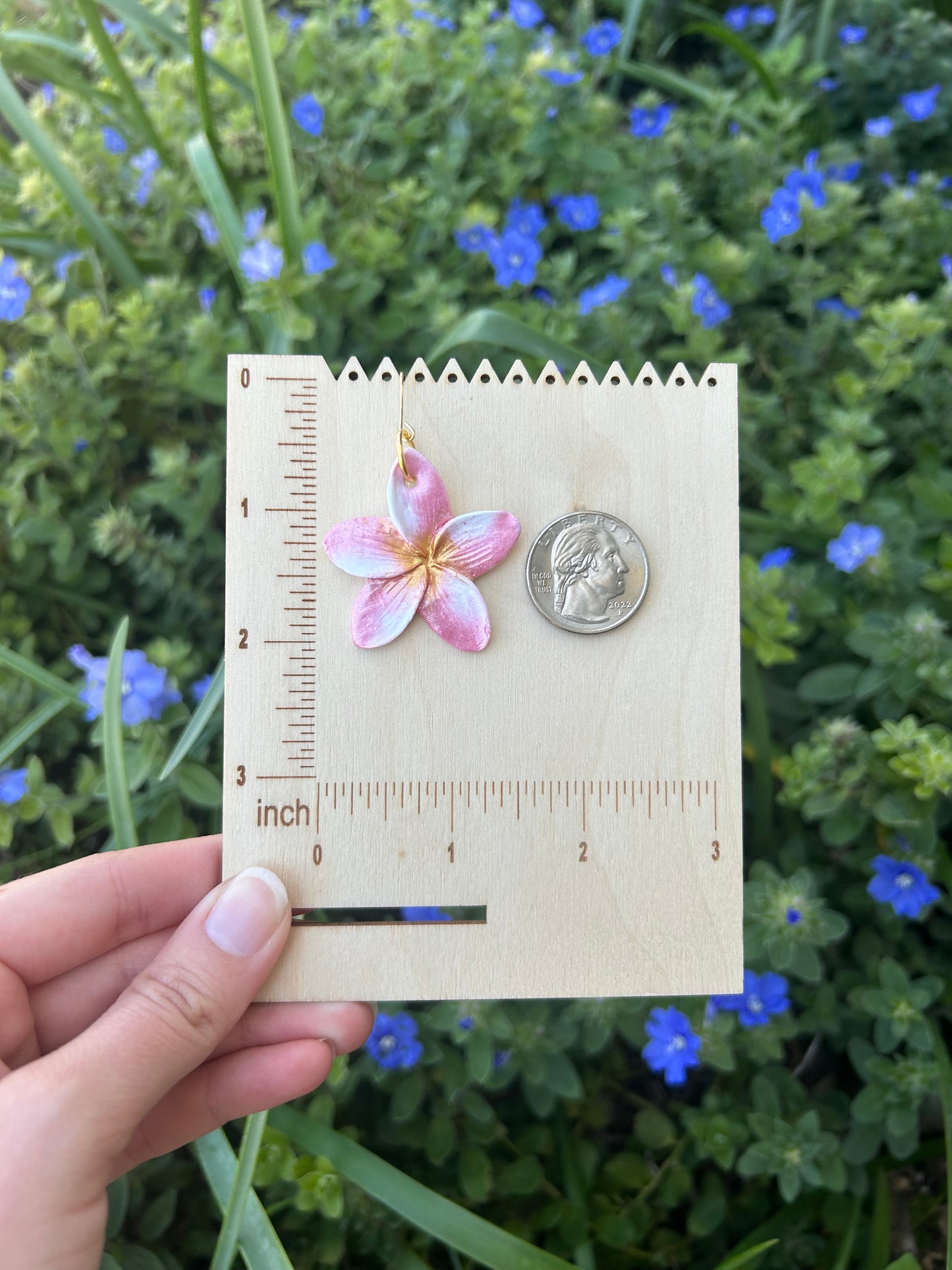 Plumeria earrings
