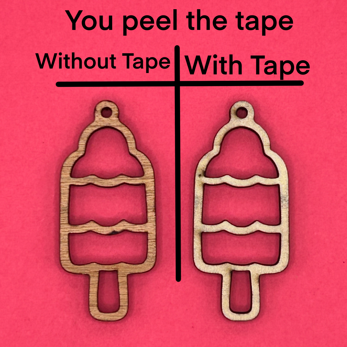Blank Bomb Pop wooden bezels