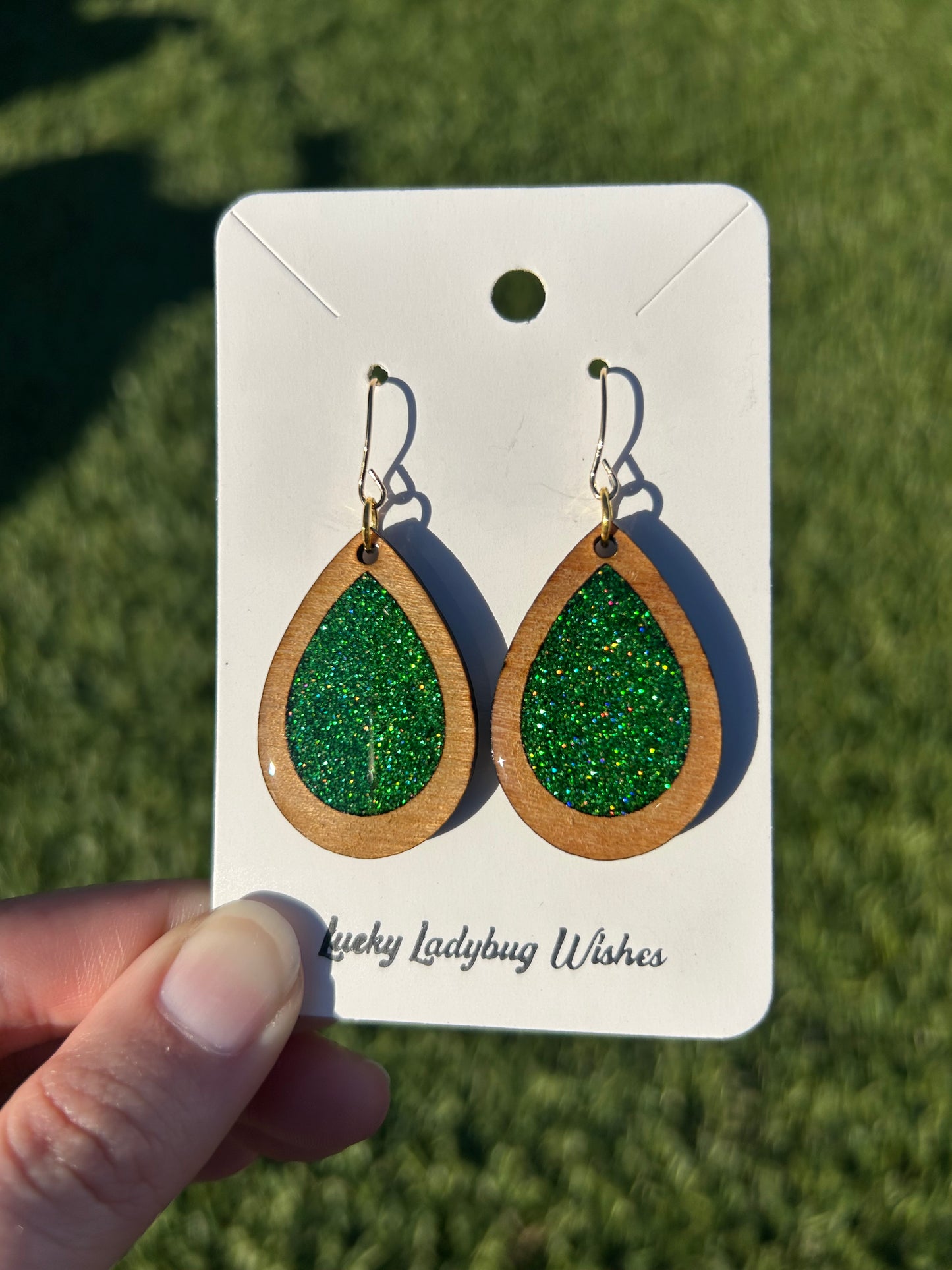 Fine dark green holographic glitter