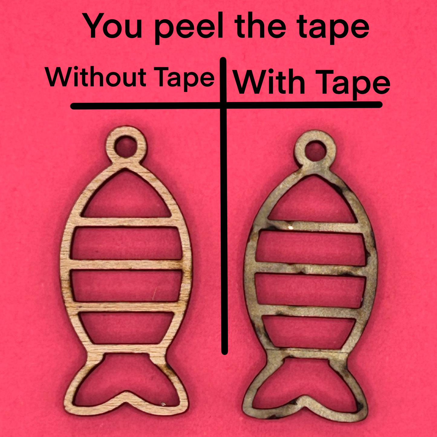 Blank Fish wooden bezels