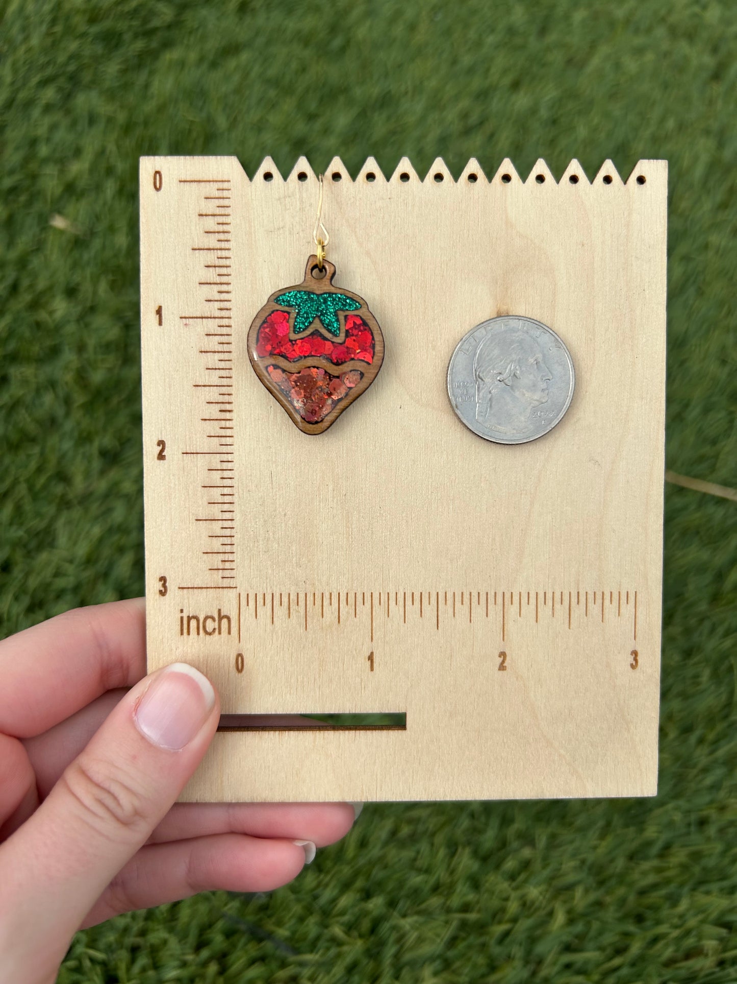 Chocolate strawberry earrings