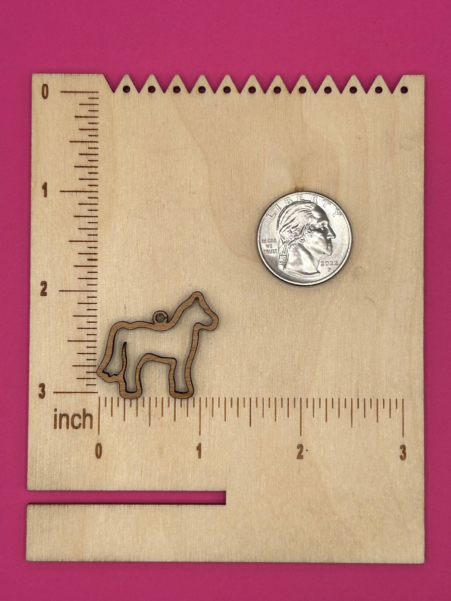Blank horse wooden bezel