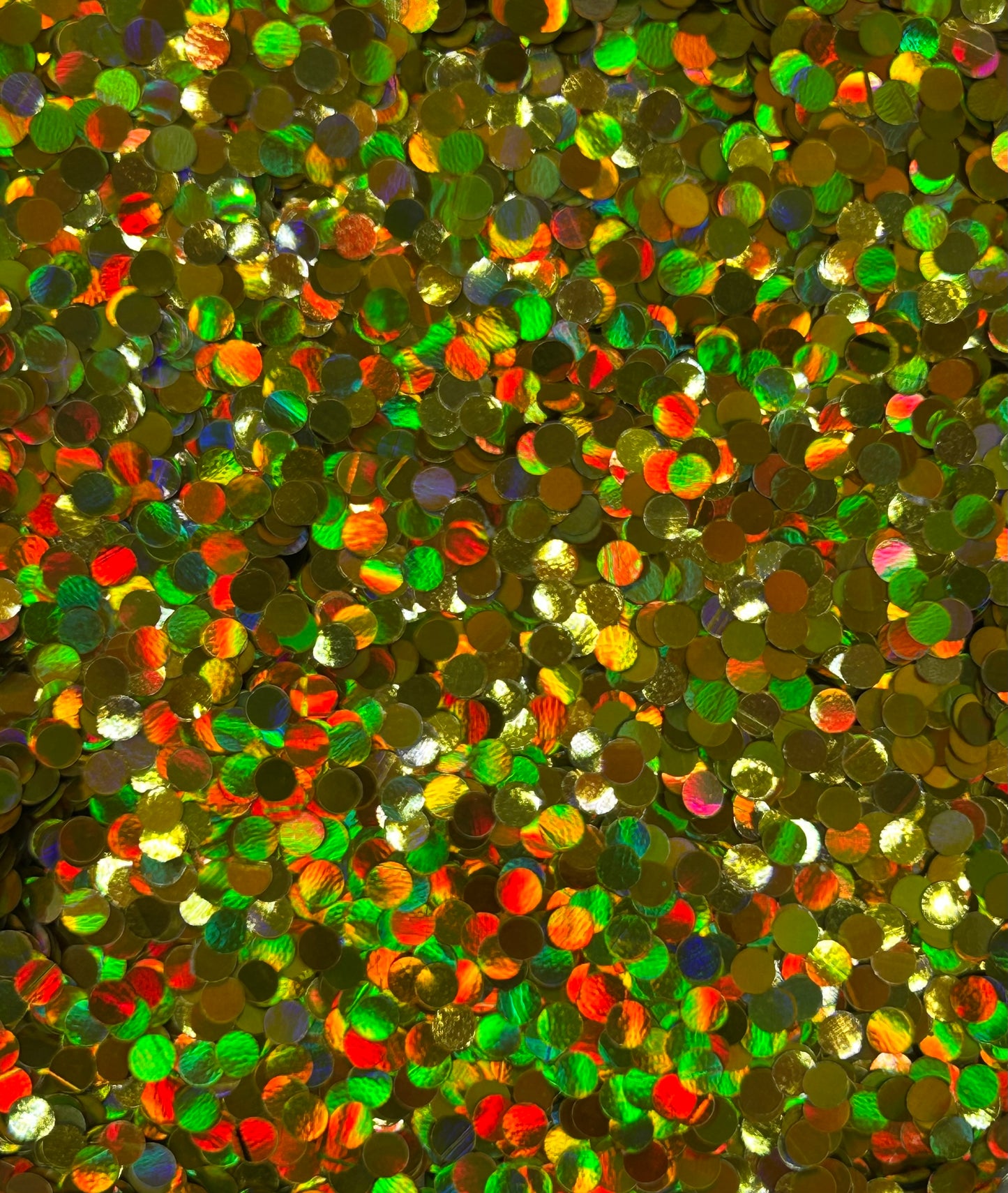 Round Gold 3mm glitter