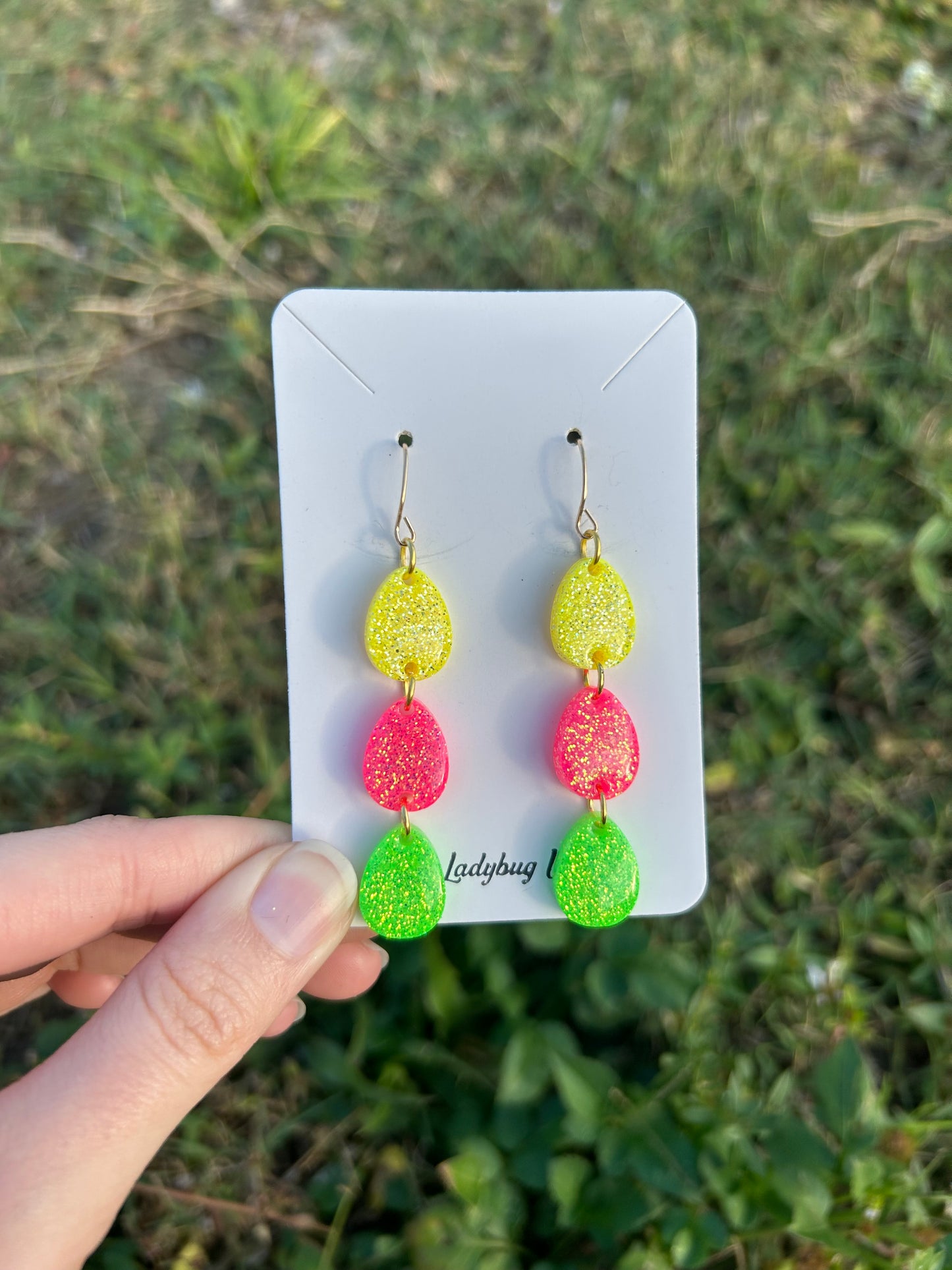 3-tier eggs earrings