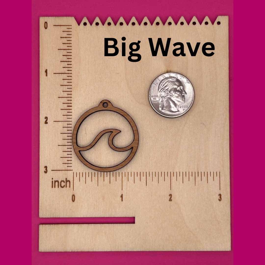 Blank Wave Hoops wooden bezel