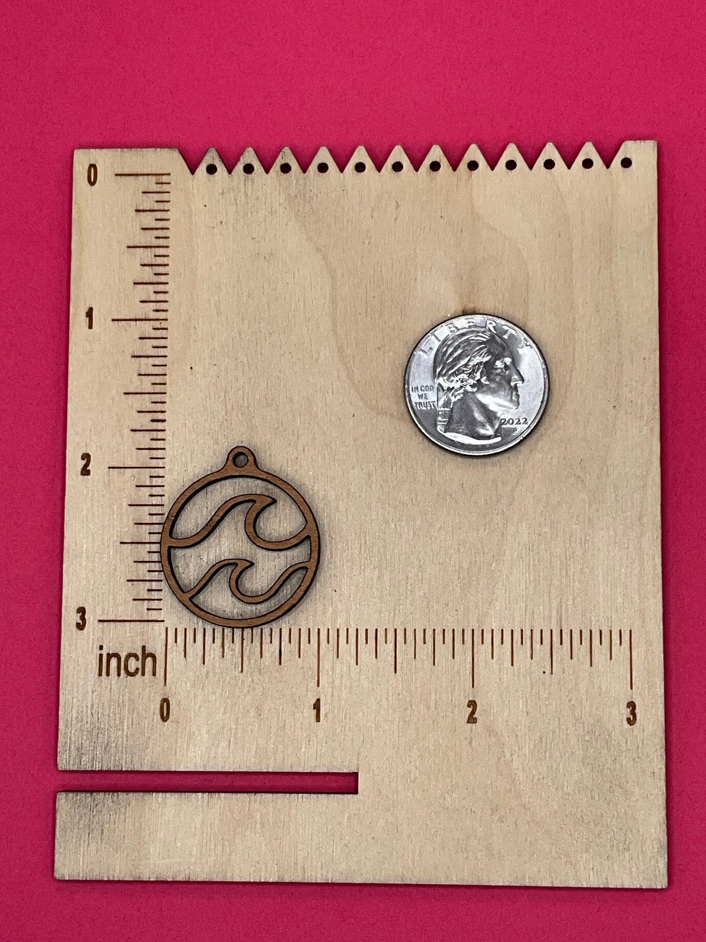 Blank Double Wave Hoop wooden bezels
