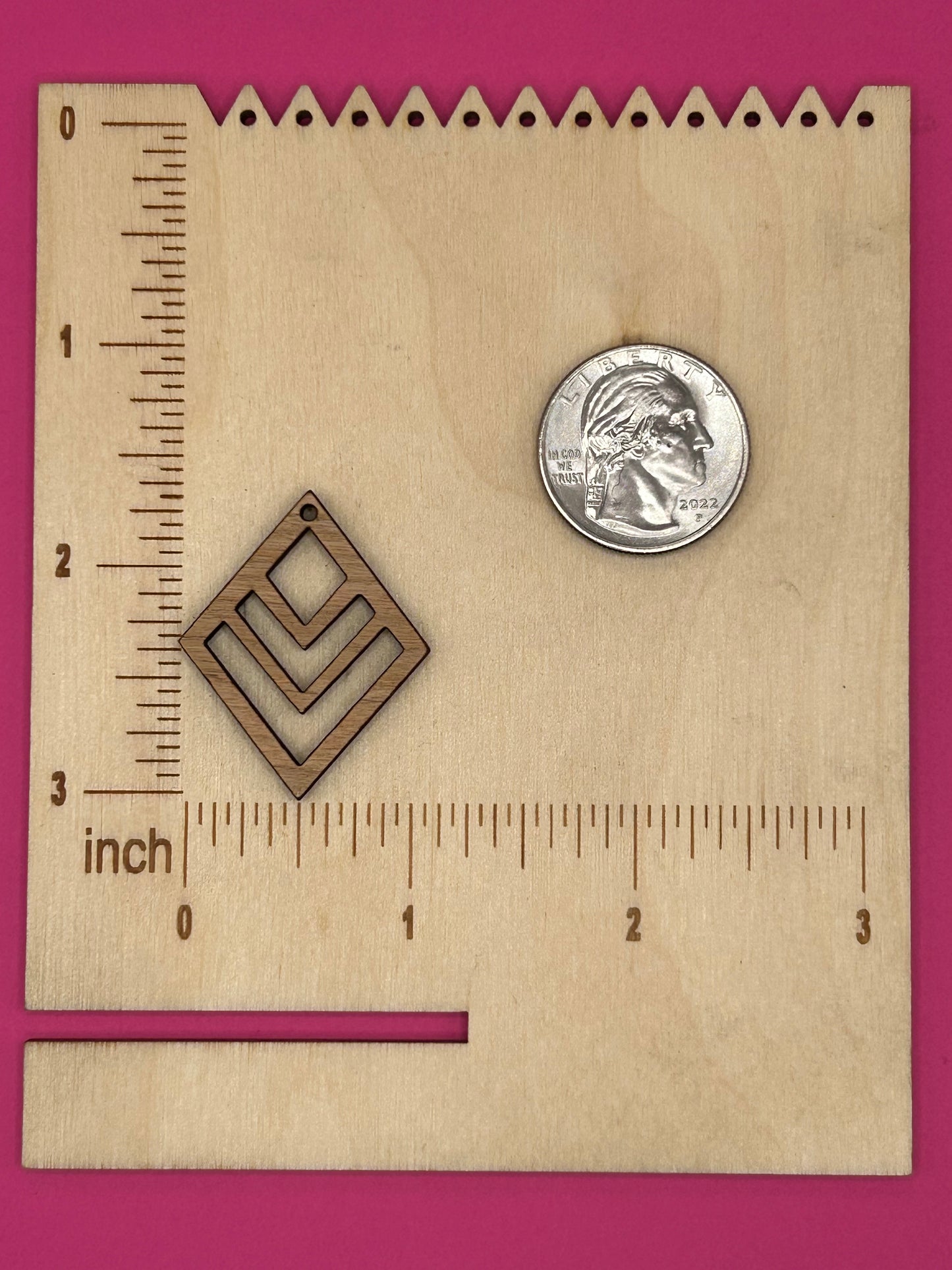 Blank diamond statement wooden bezel