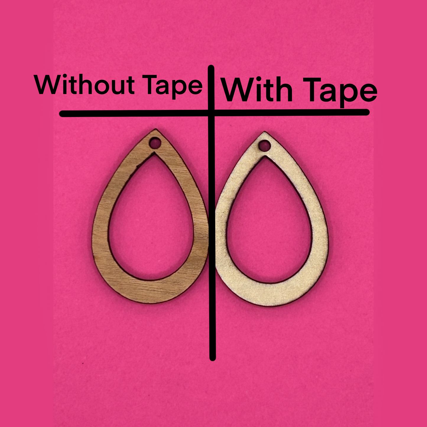 Blank teardrop wooden bezel