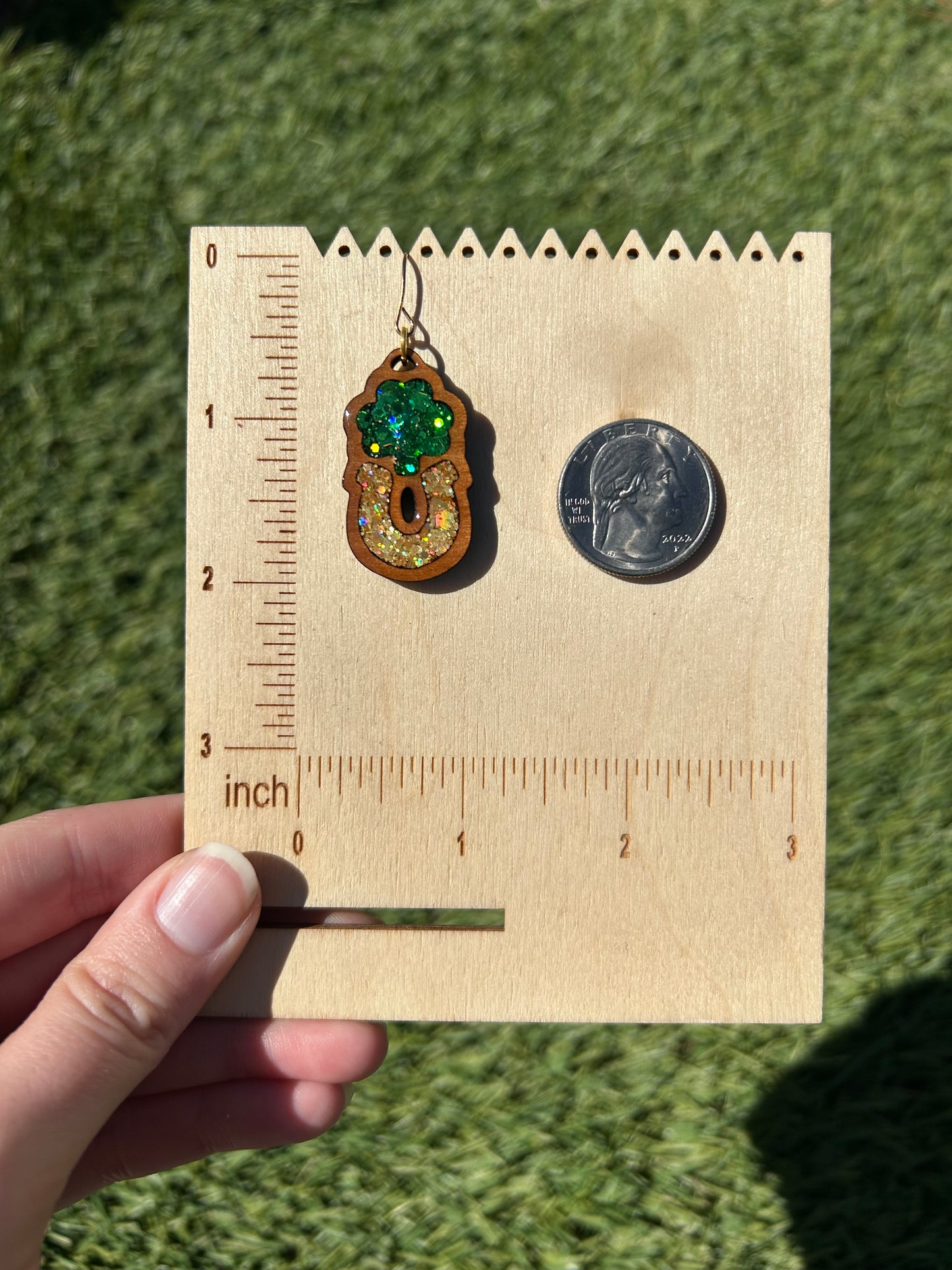 Clover Horse Shoe Stack earrings