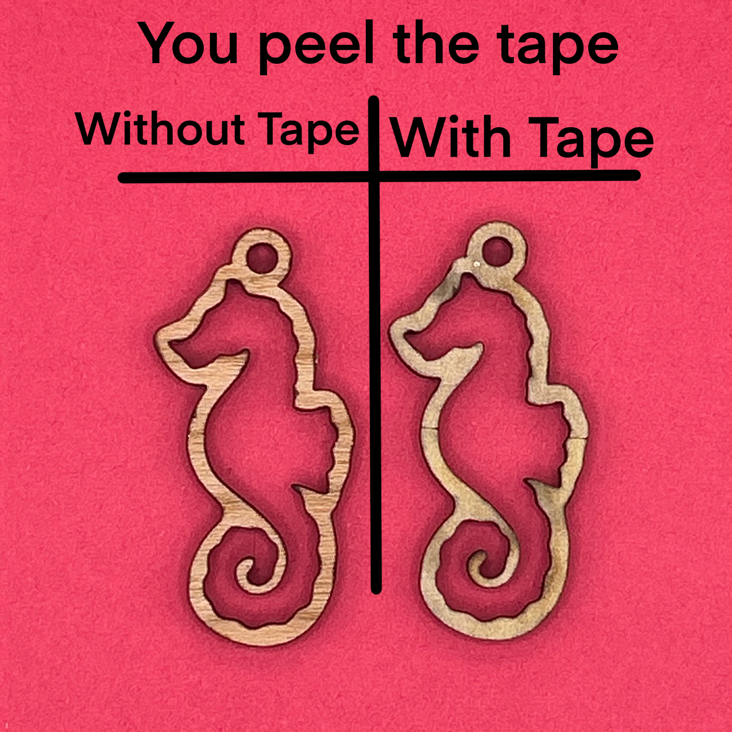 Blank Seahorse wooden bezels