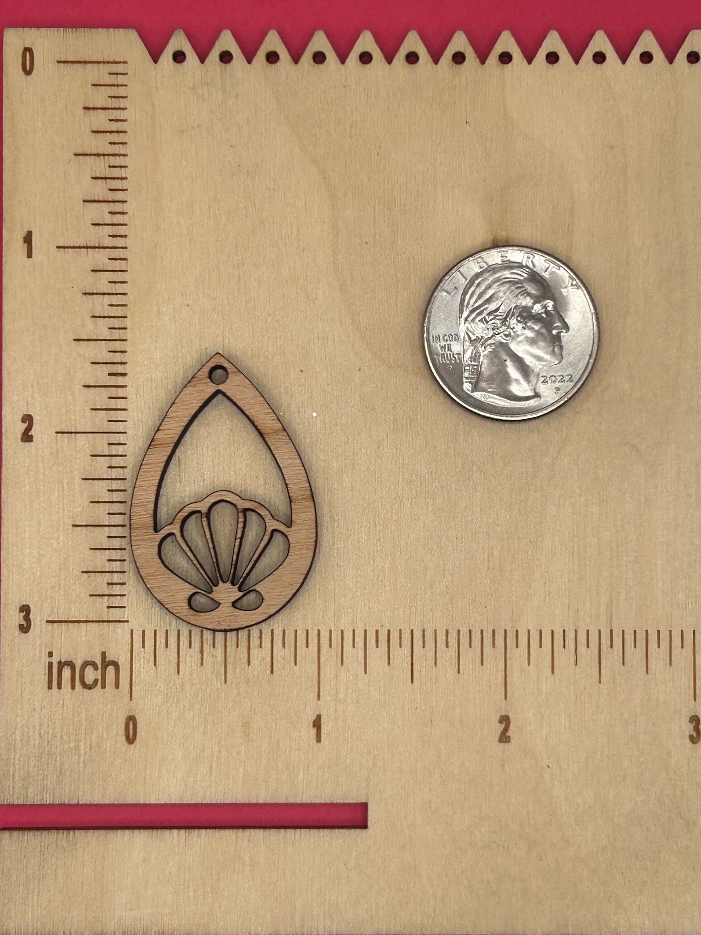 Blank Teardrop Shell wooden bezels