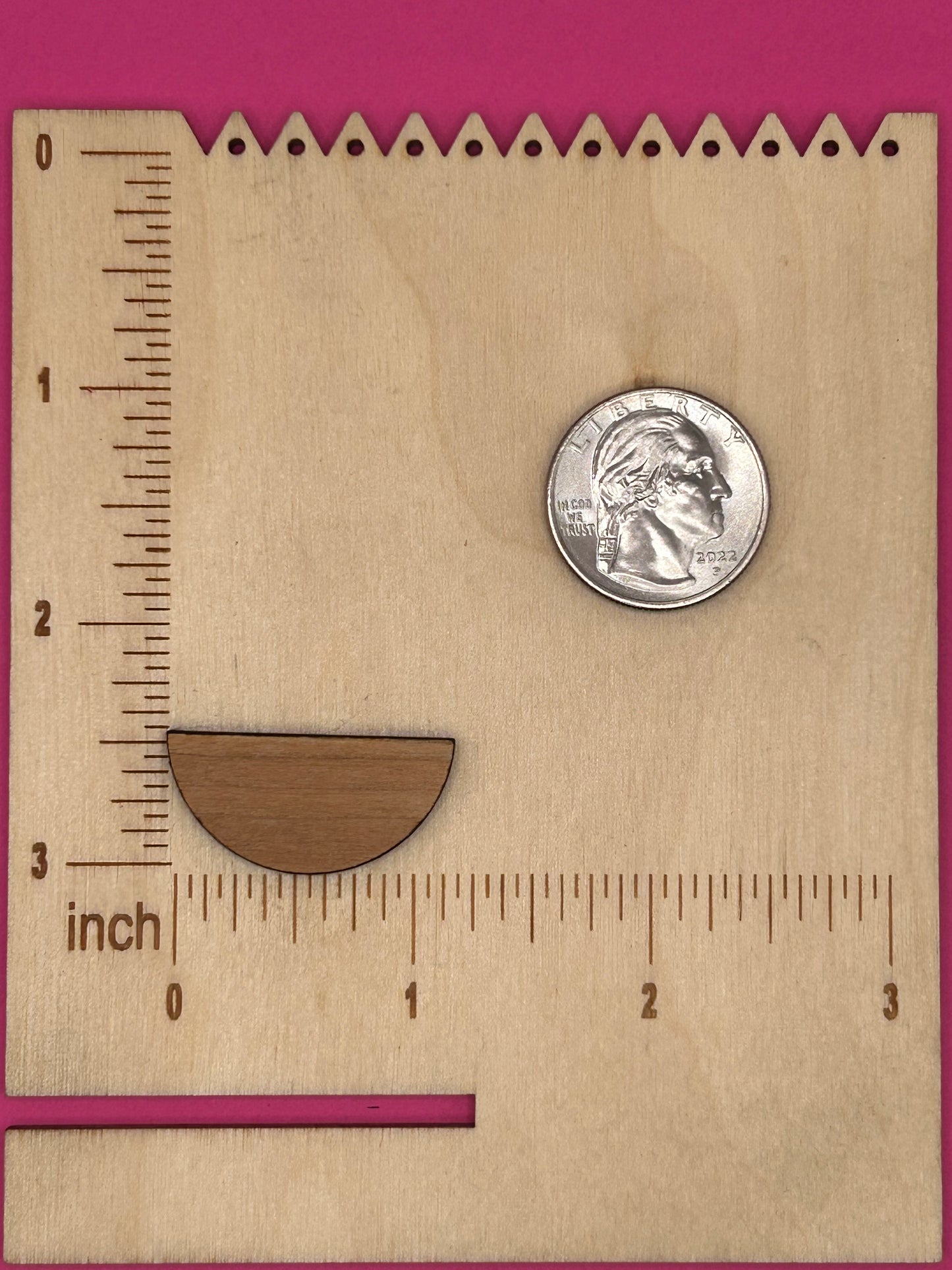 Blank half circle wooden bezels