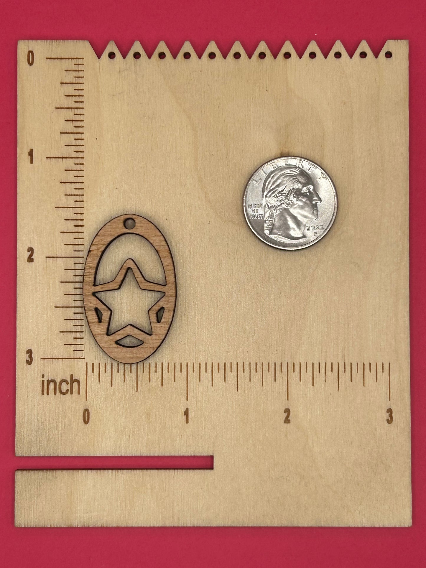 Blank Oval Star wooden bezels