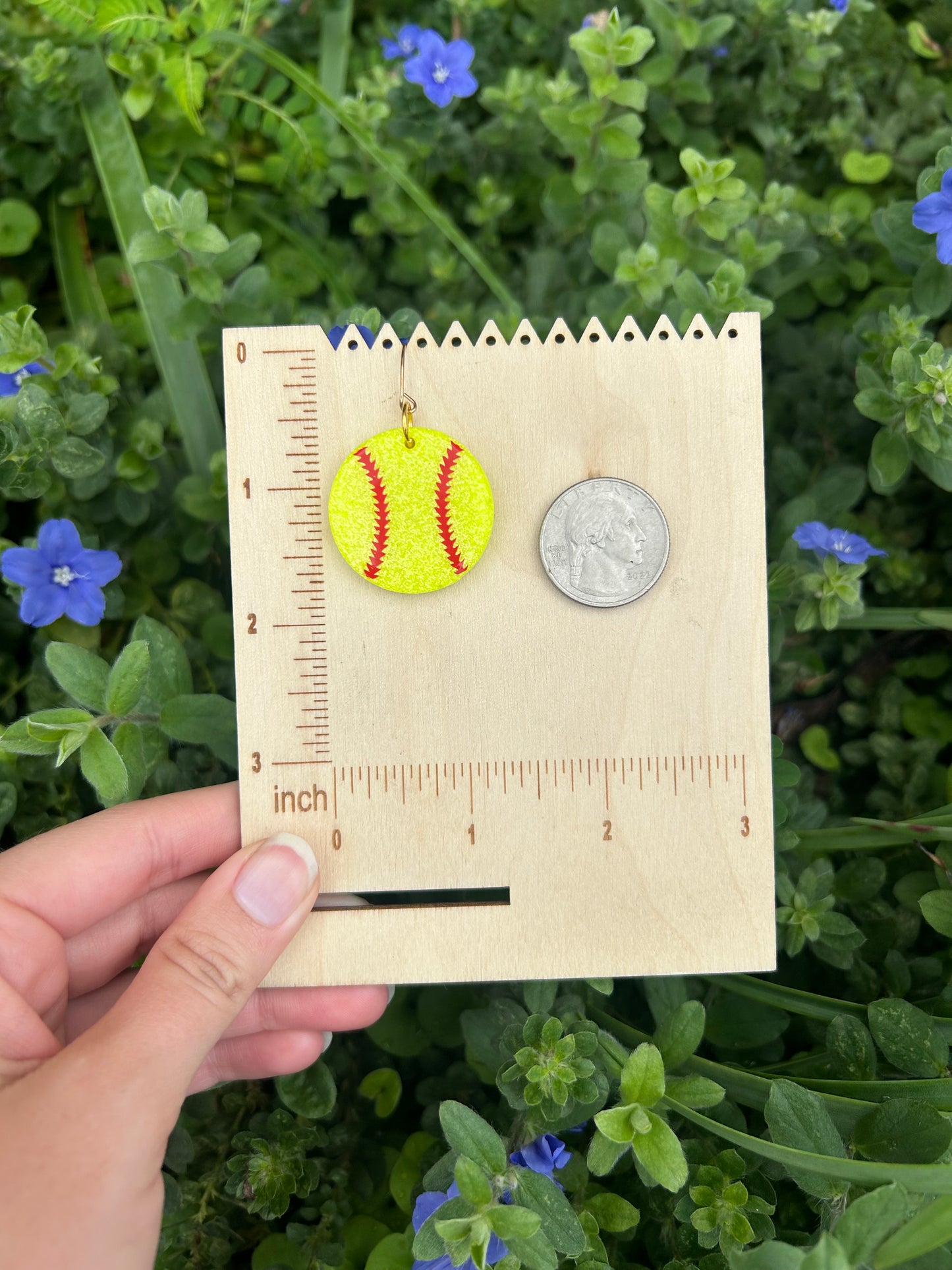 Softball earrings