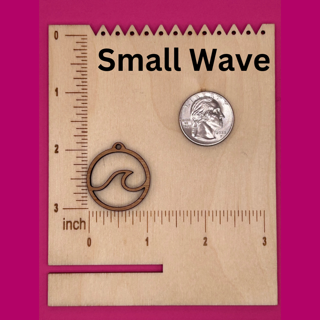Blank Wave Hoops wooden bezel