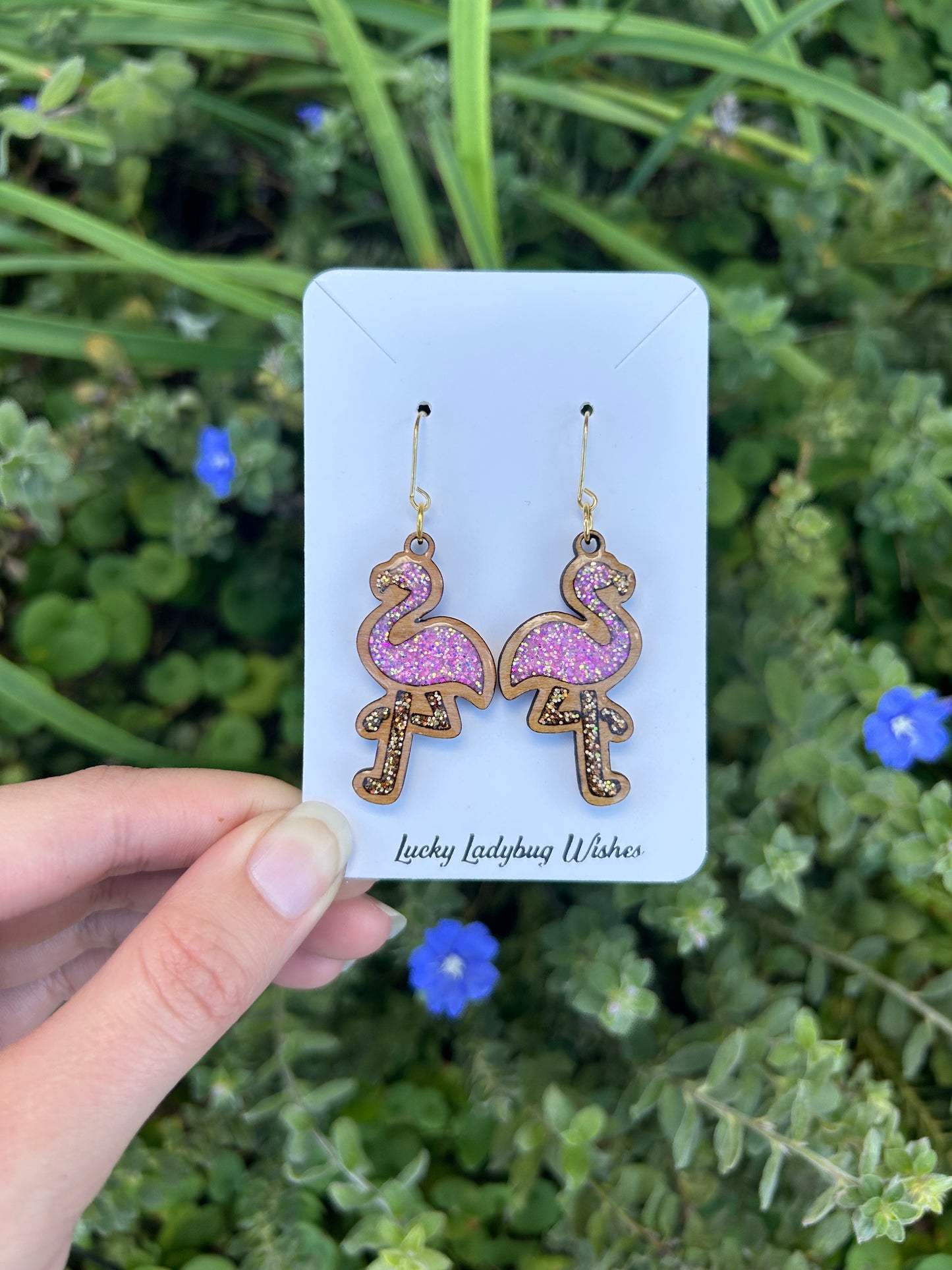 Flamingo earrings