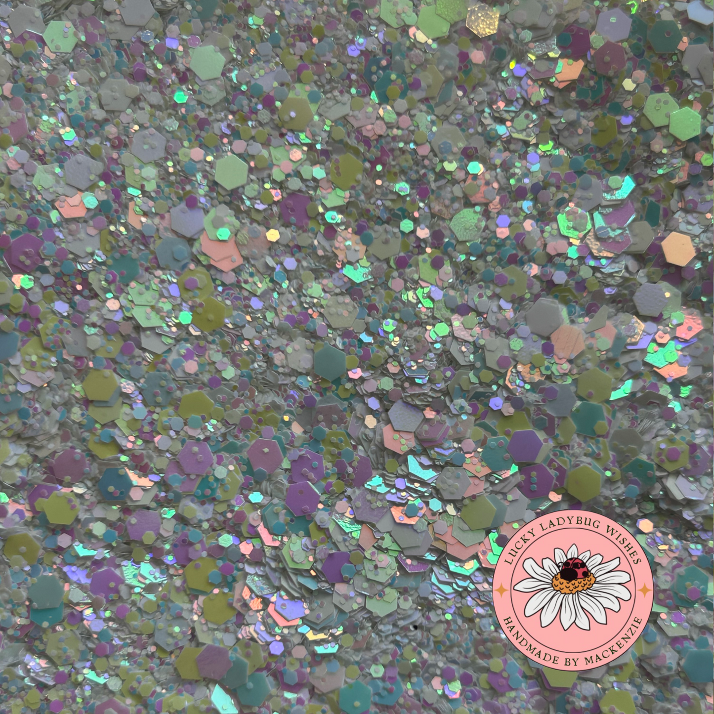 Easter White Glitter