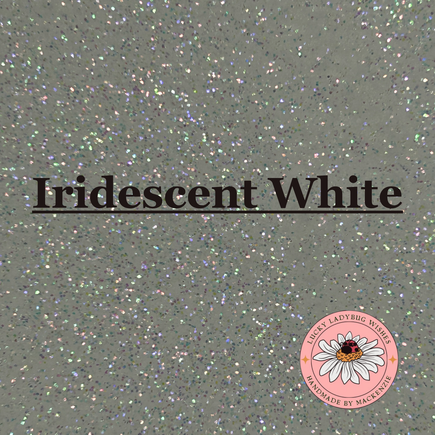 Fine iridescent white glitter