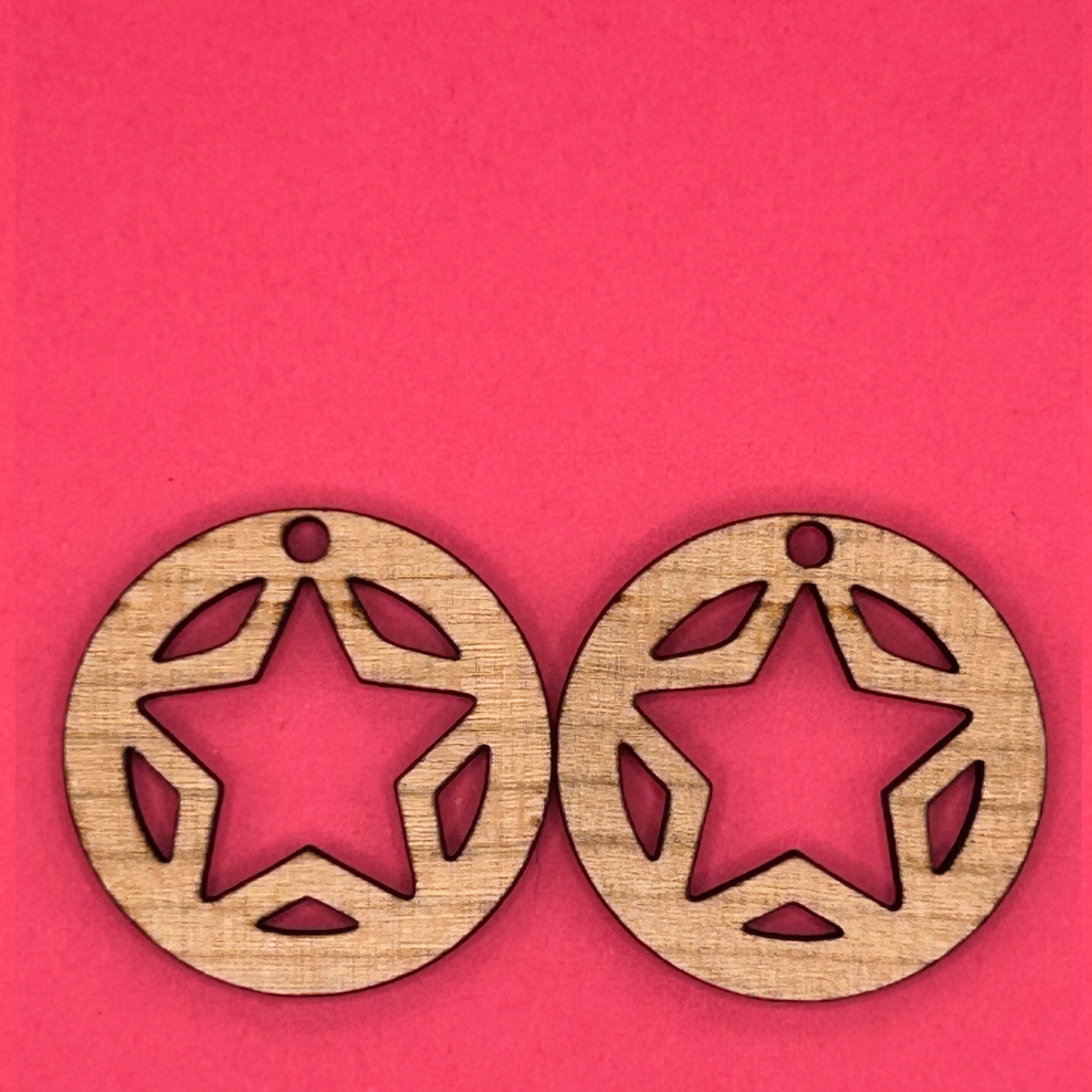 Blank Hoop Star wooden bezels