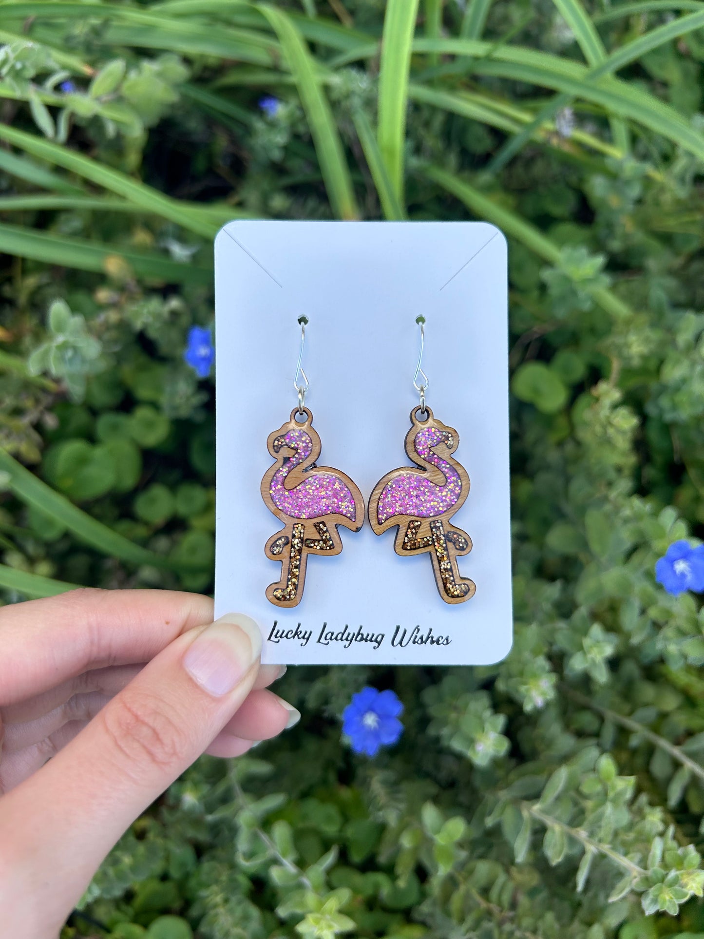 Flamingo earrings