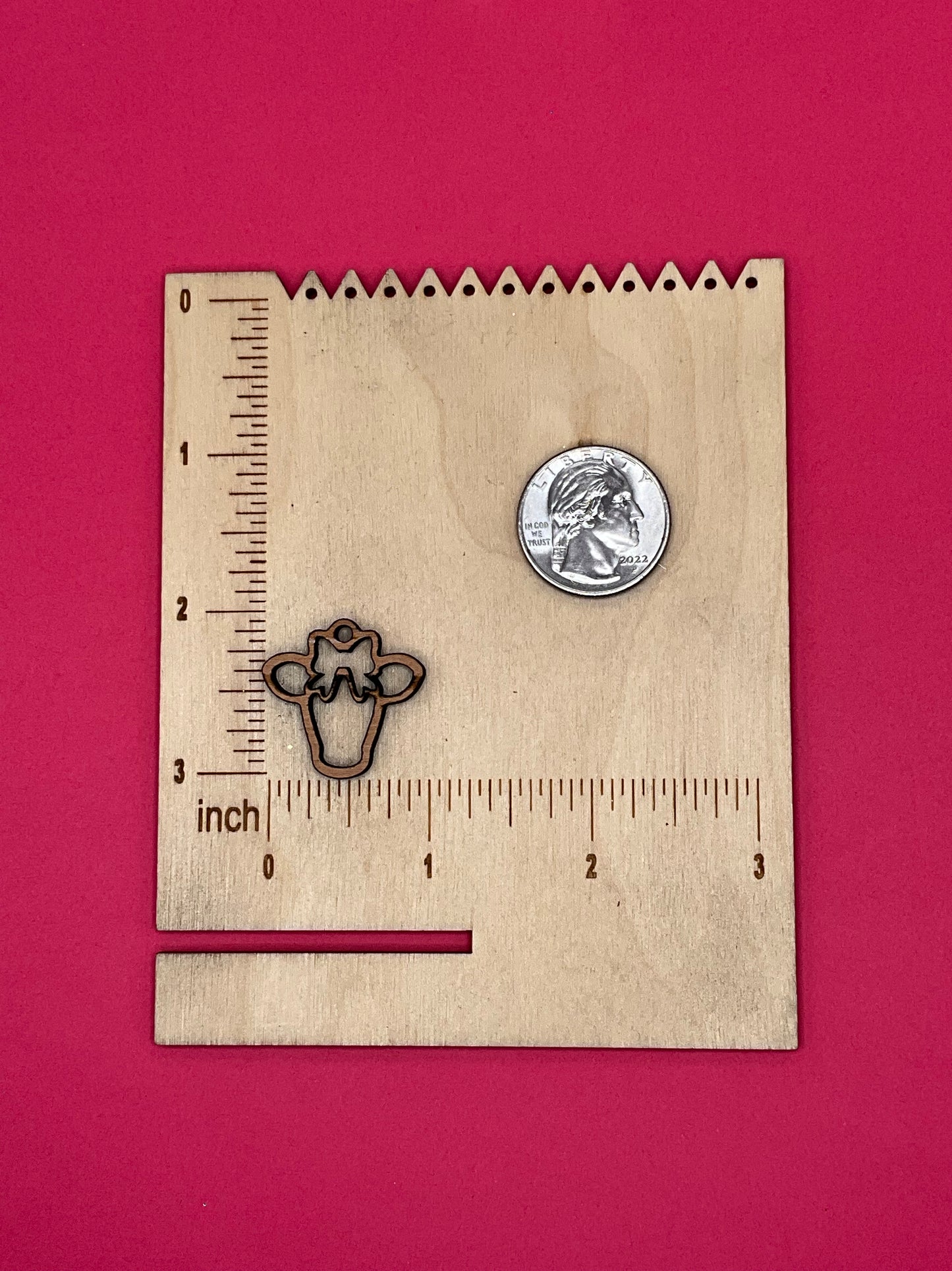 Blank Cow Head Bow wooden bezel