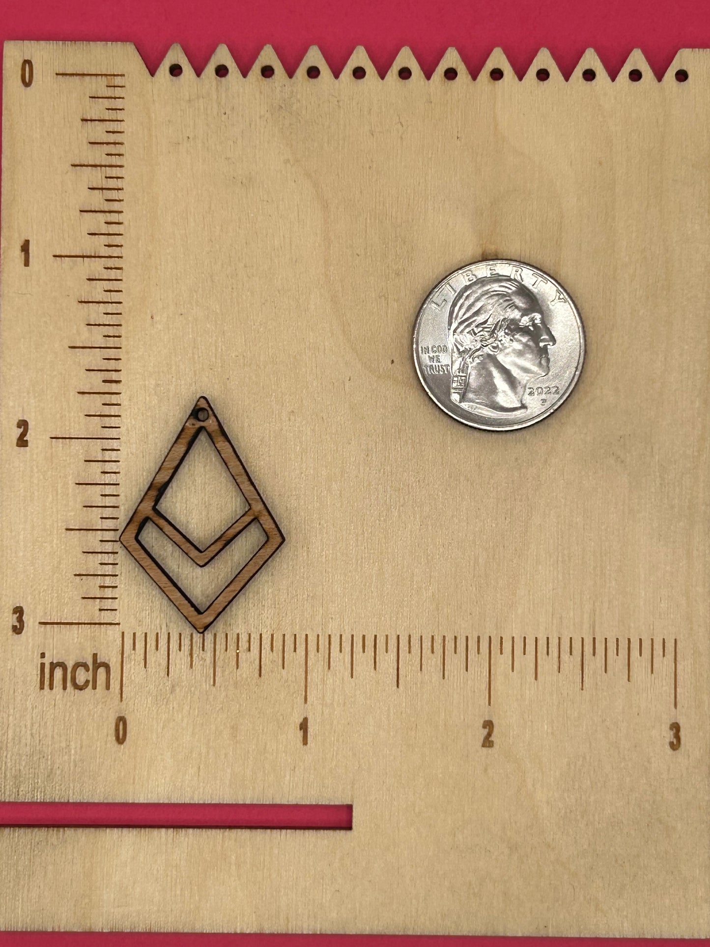 Blank Chevron Cut wooden bezels