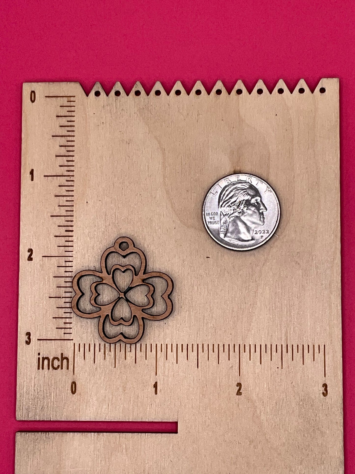 Blank 4 Leaf Clover wooden bezels