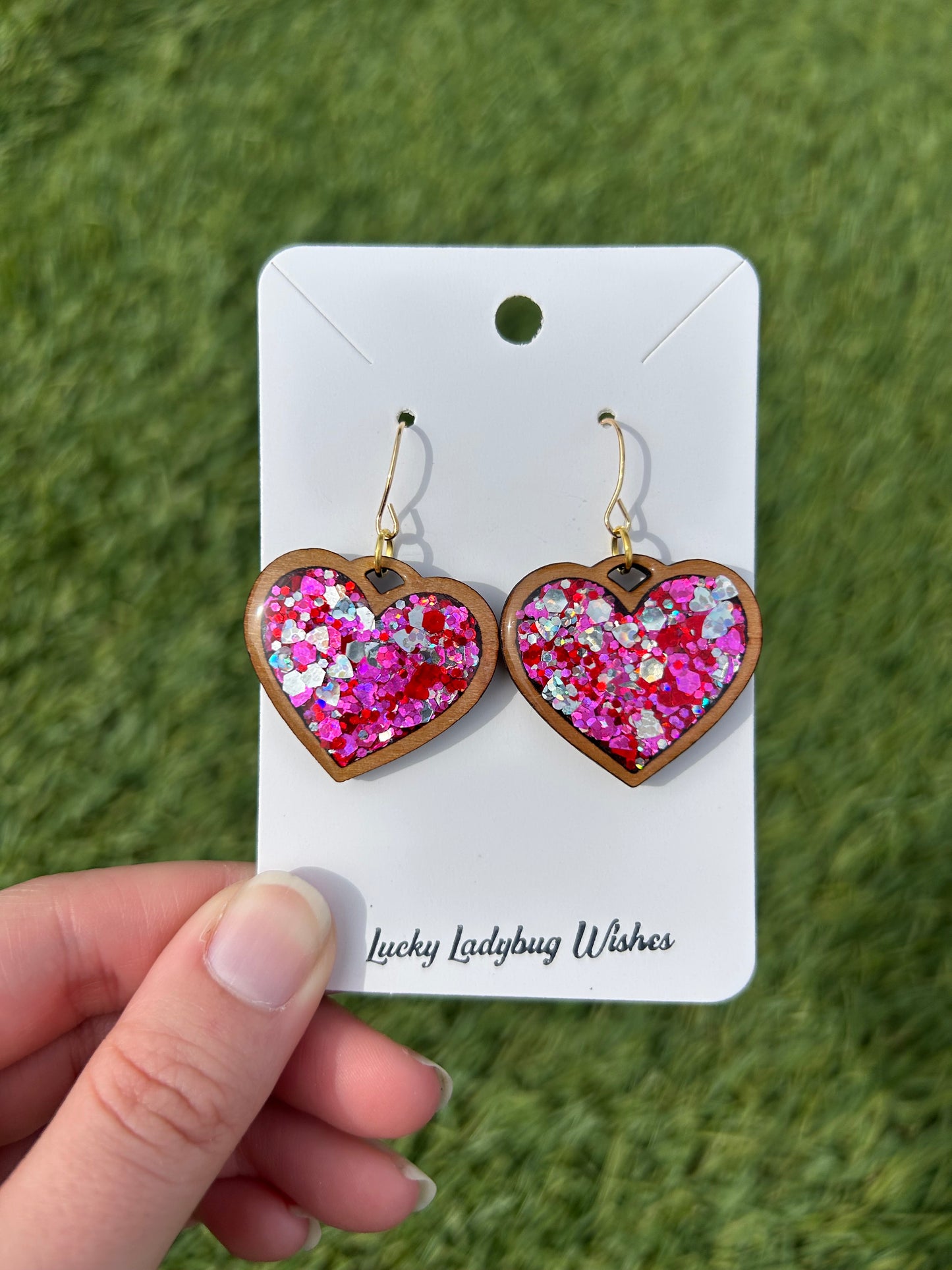 Plain heart earrings