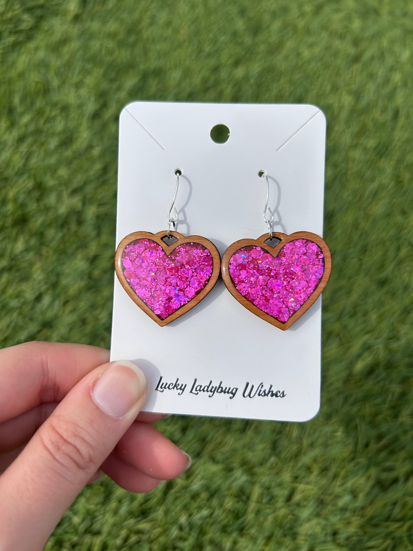 Plain heart earrings
