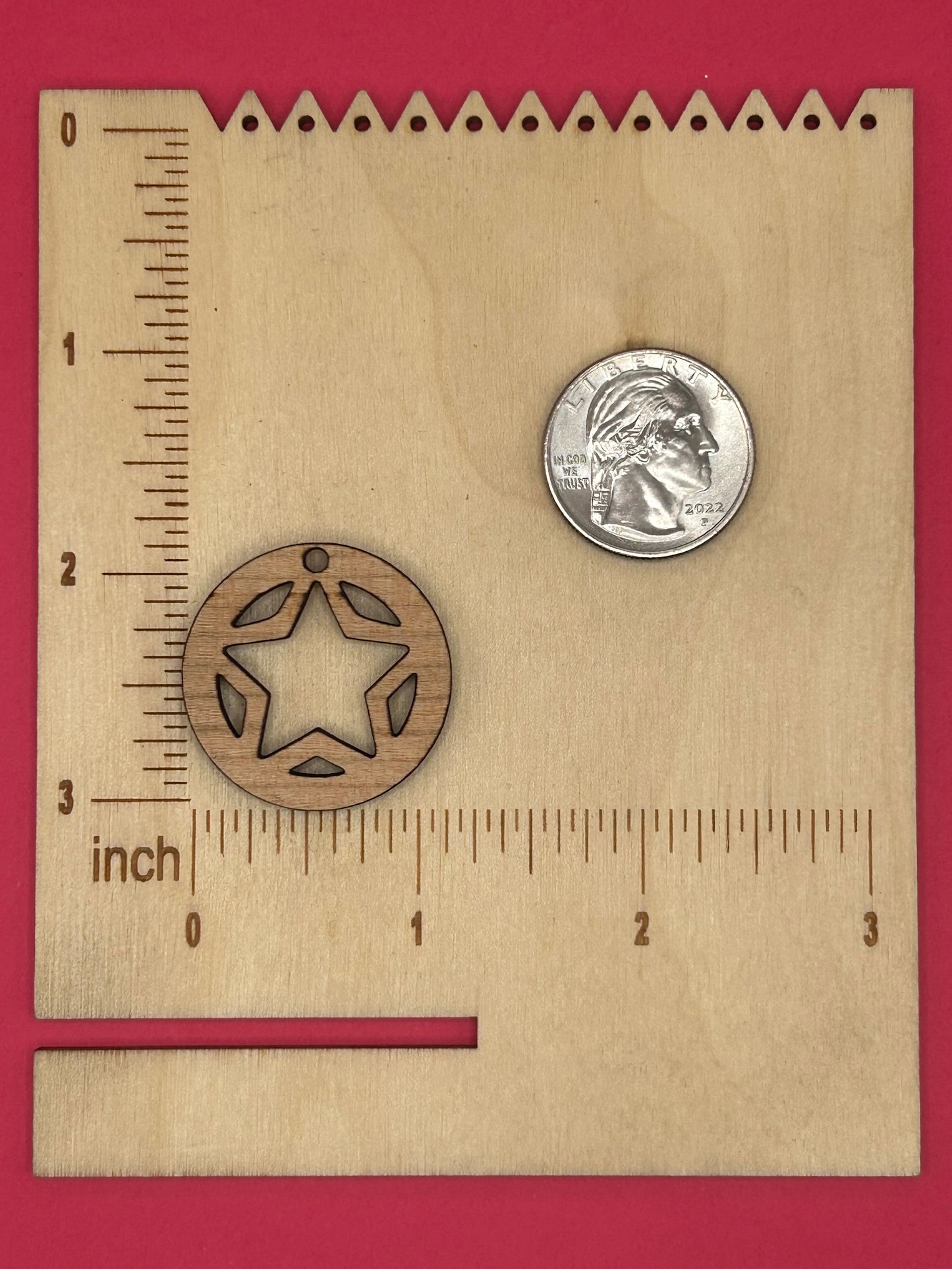 Blank Hoop Star wooden bezels
