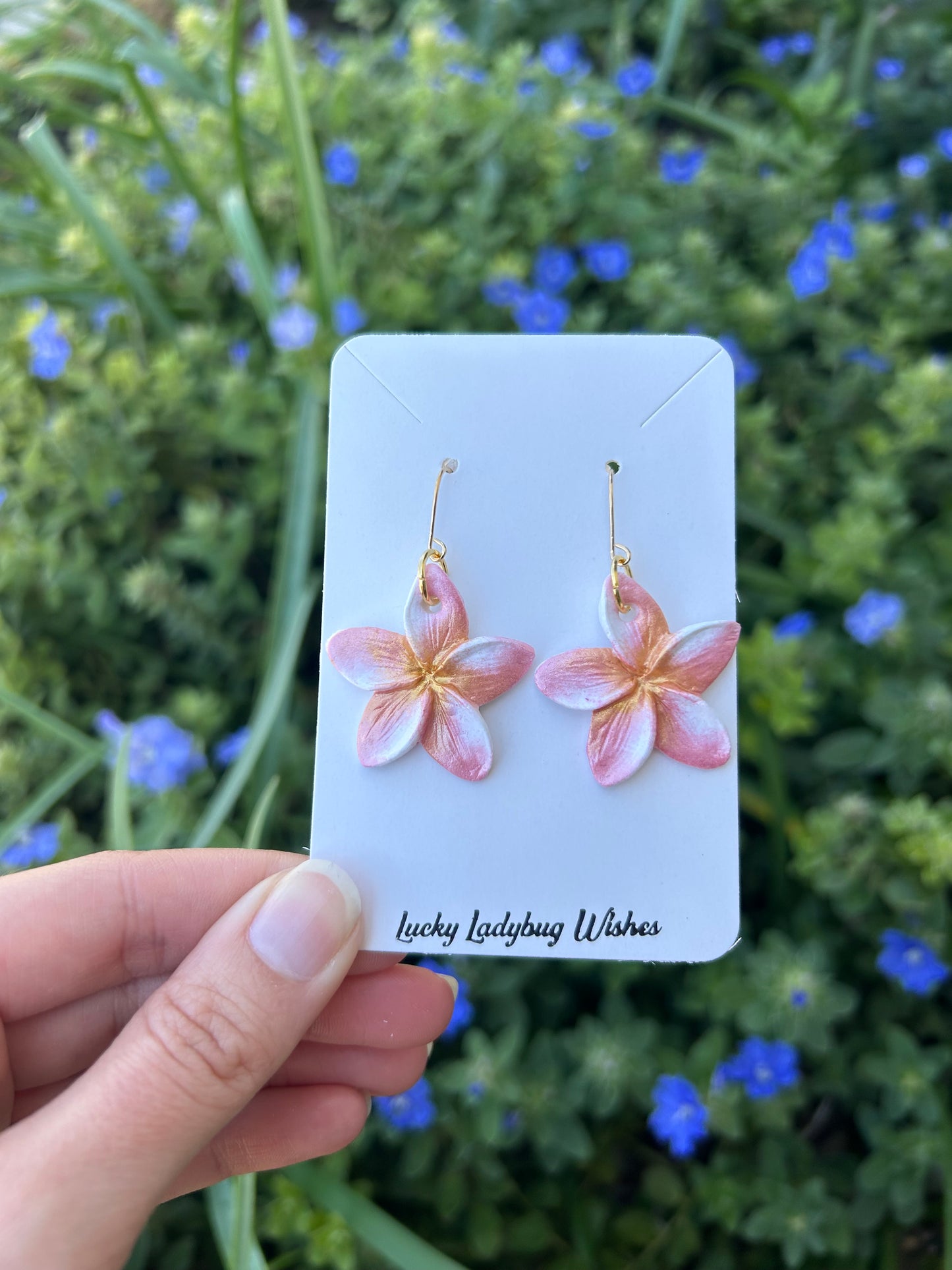 Plumeria earrings