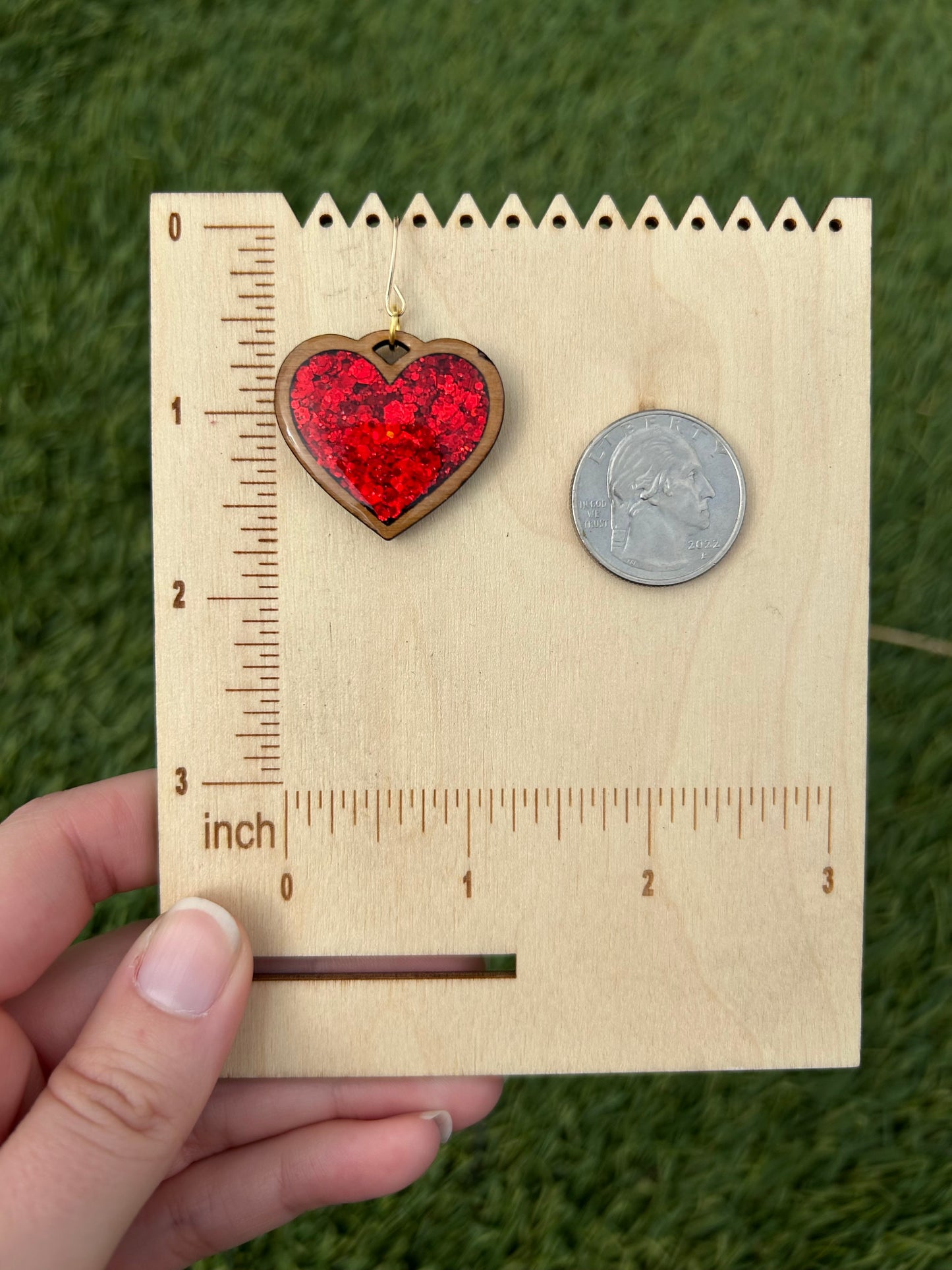 Plain heart earrings