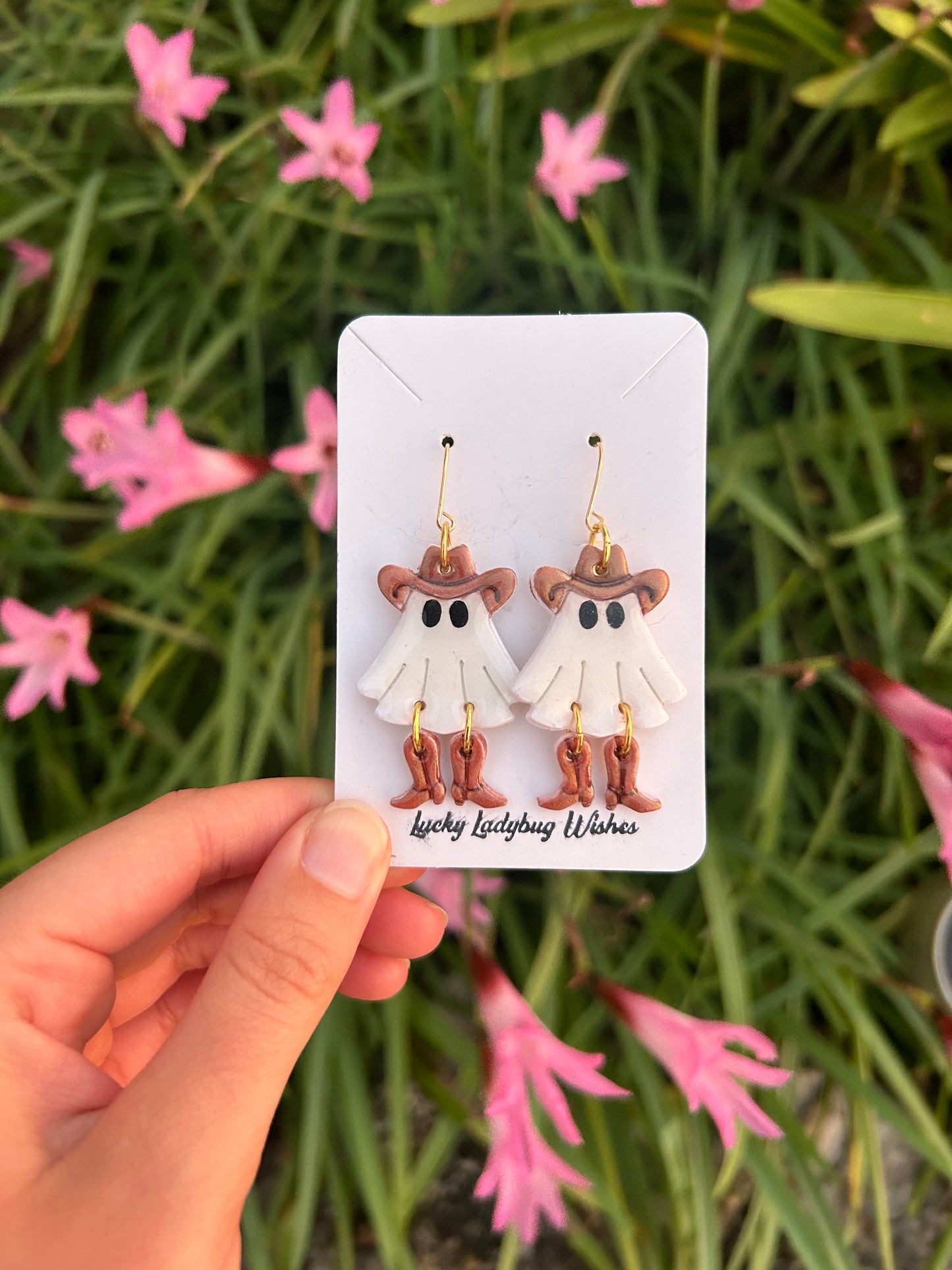 Ghost Cowgirl earrings